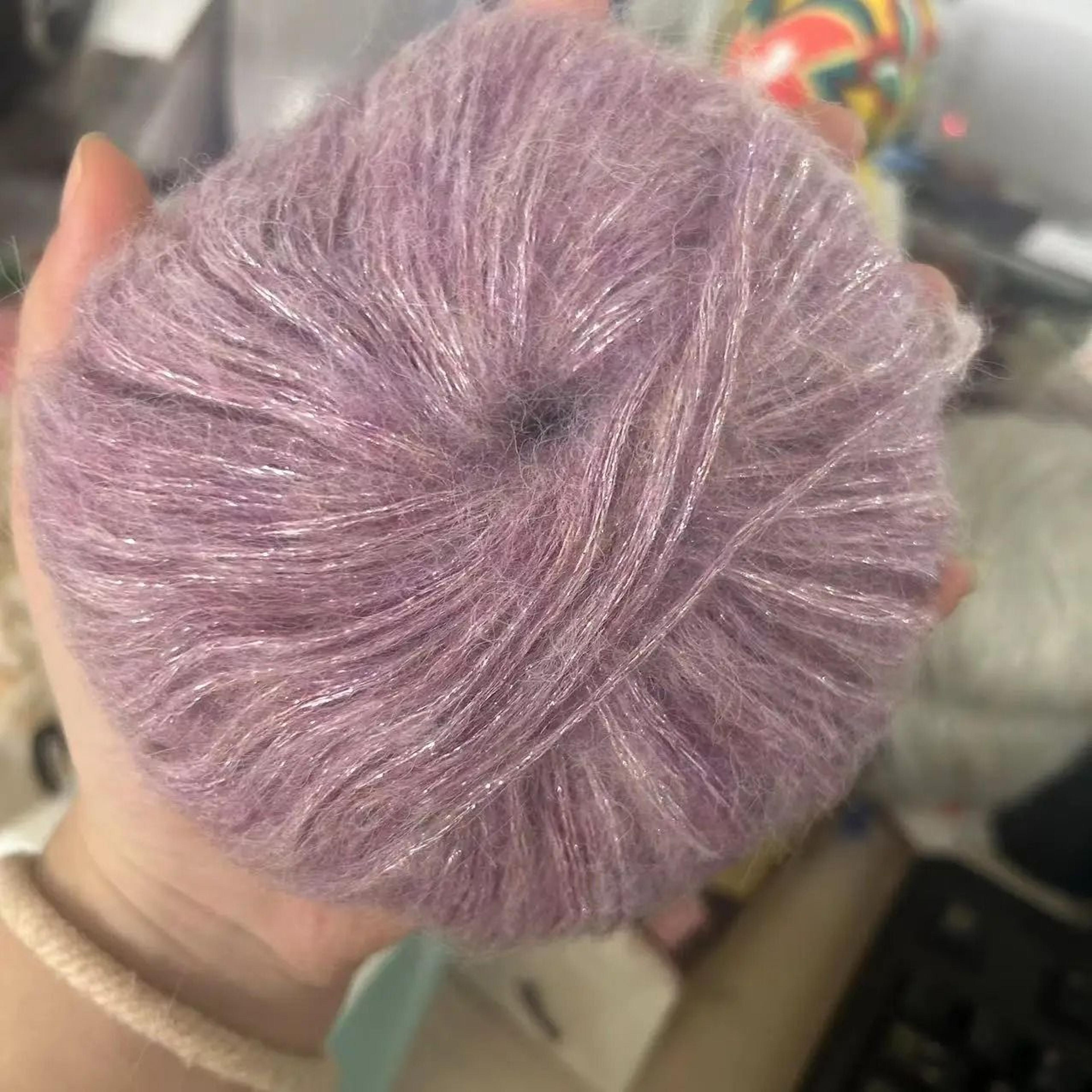 Metallic Mohair Chunky Yarn For Knitting Sweaters Scarves Shawls And DIY Crafts 16