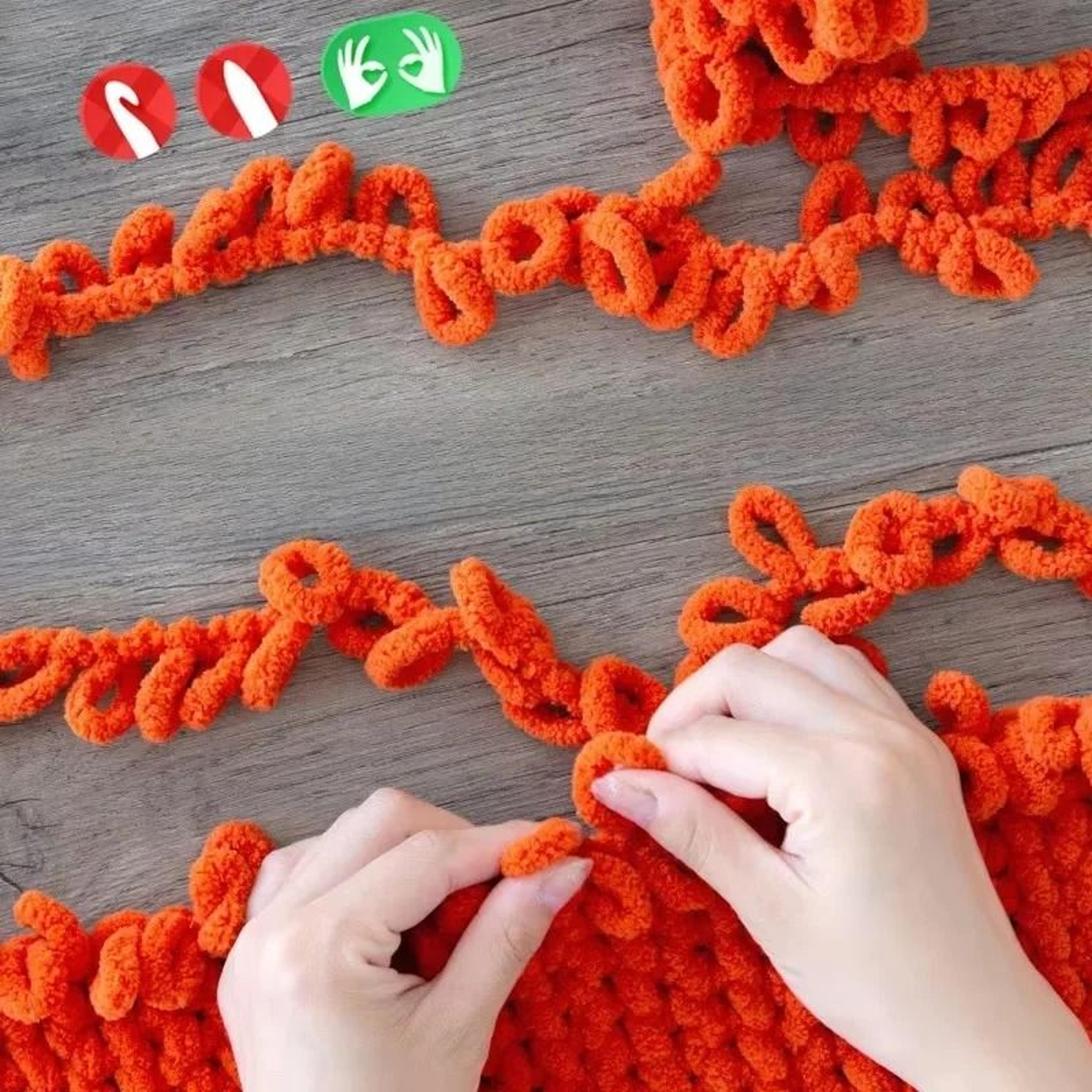 Finger Loop Puffy Yarn For Hand Knitting Blankets Pillows And DIY Crafts 4