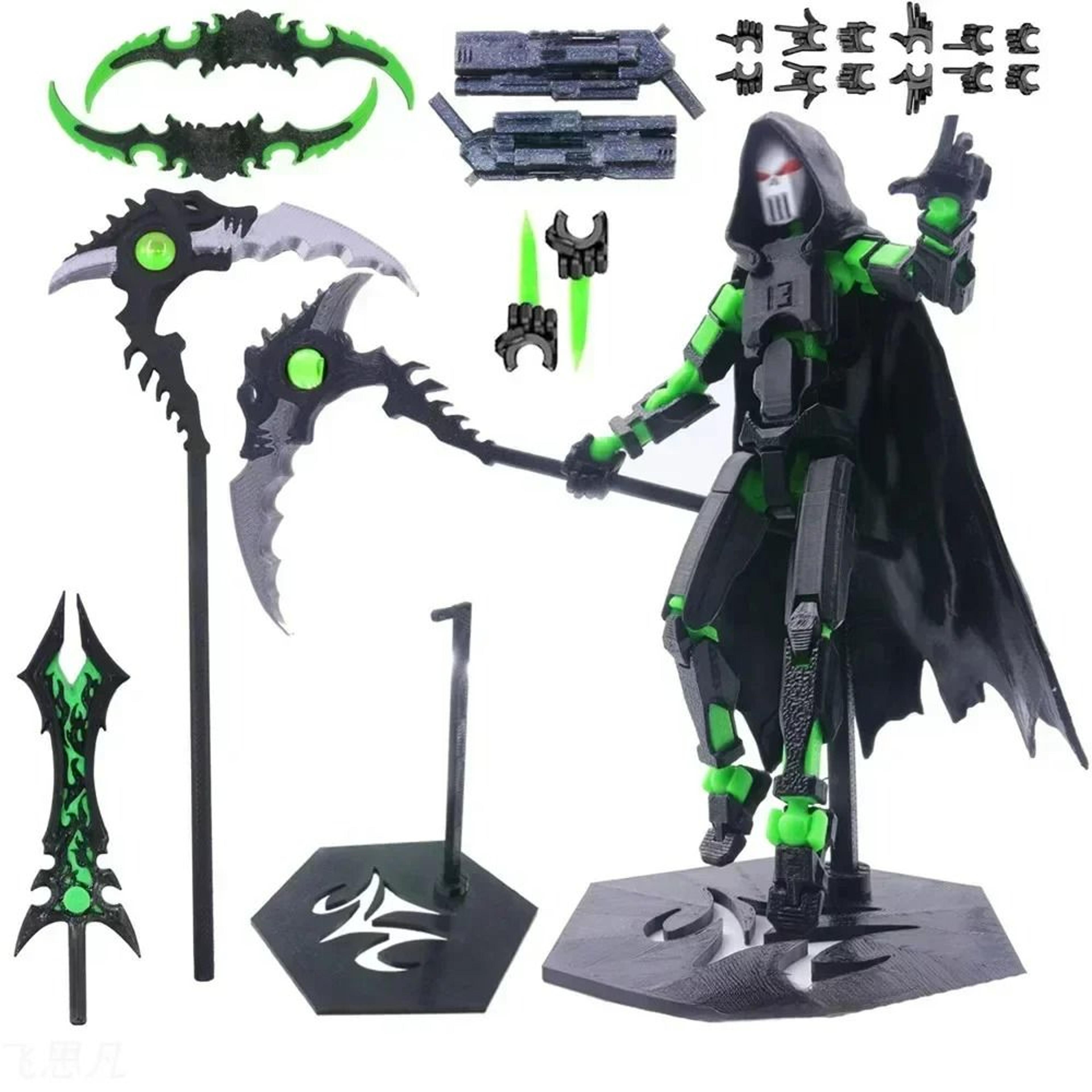 T13 Multi Jointed Swordsman Action Figure Poseable Warrior Collectible 3