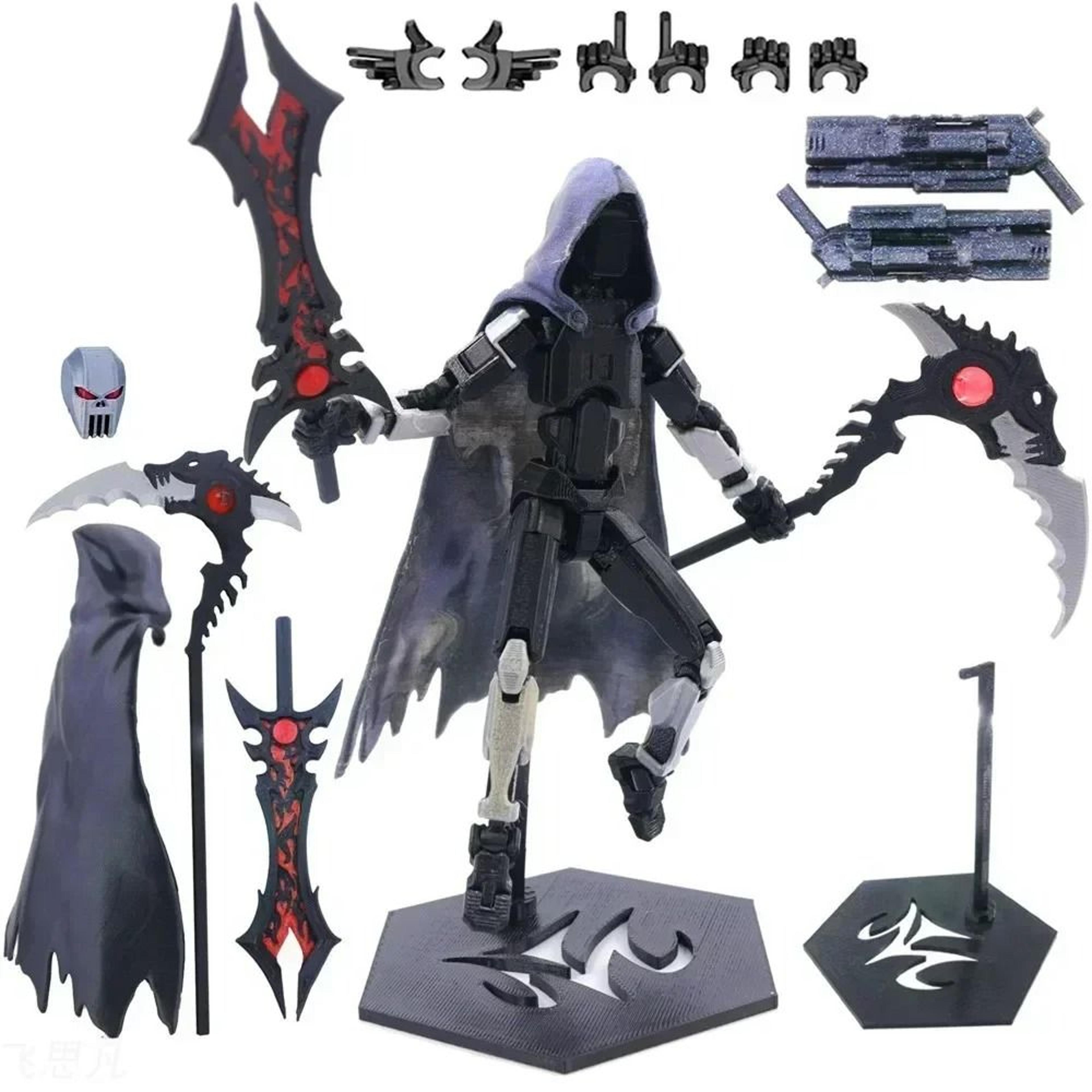 T13 Multi Jointed Swordsman Action Figure Poseable Warrior Collectible 4