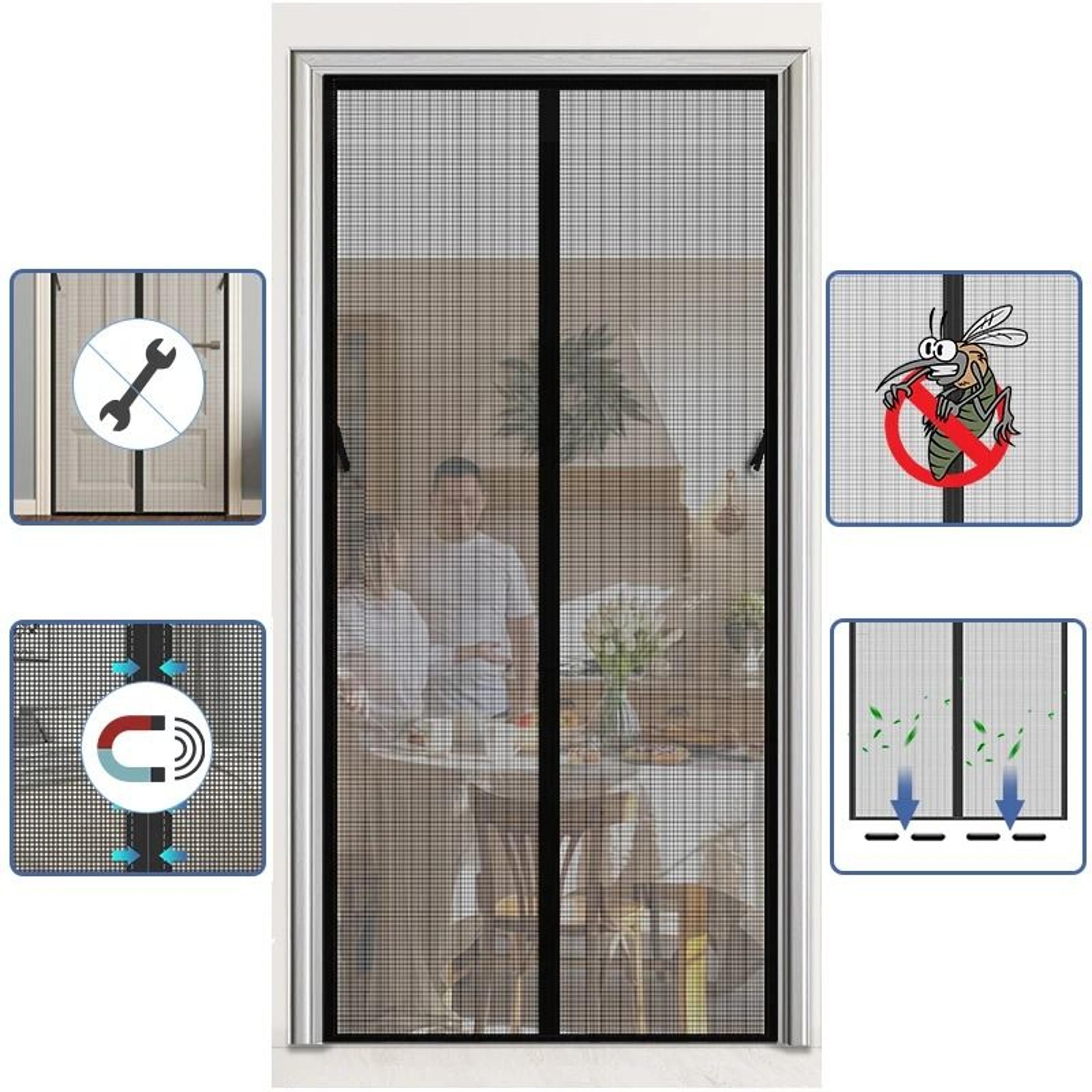 fresh air custom fiberglass magnetic screen door