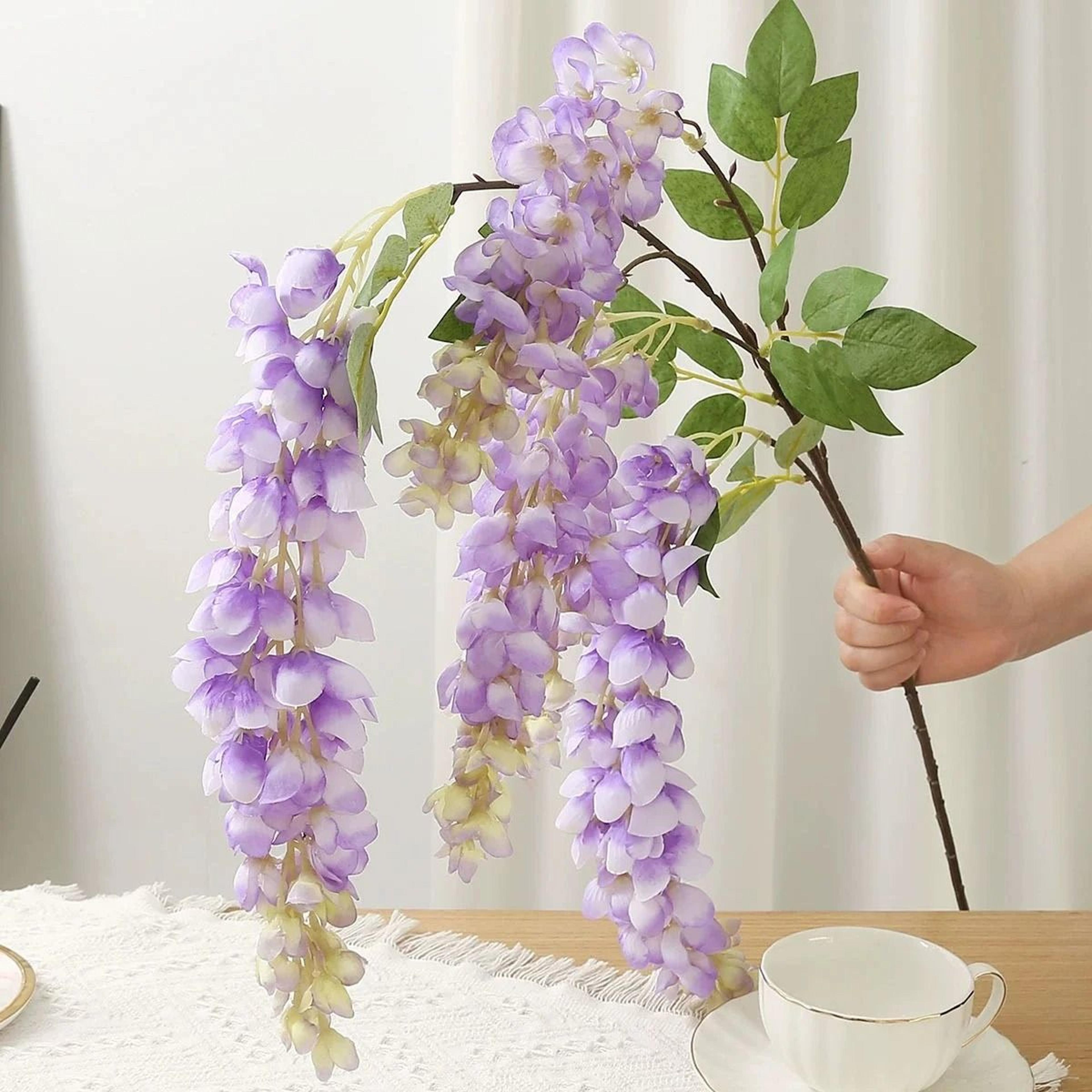 Artificial Wisteria Hanging Flower Garland Vine 9