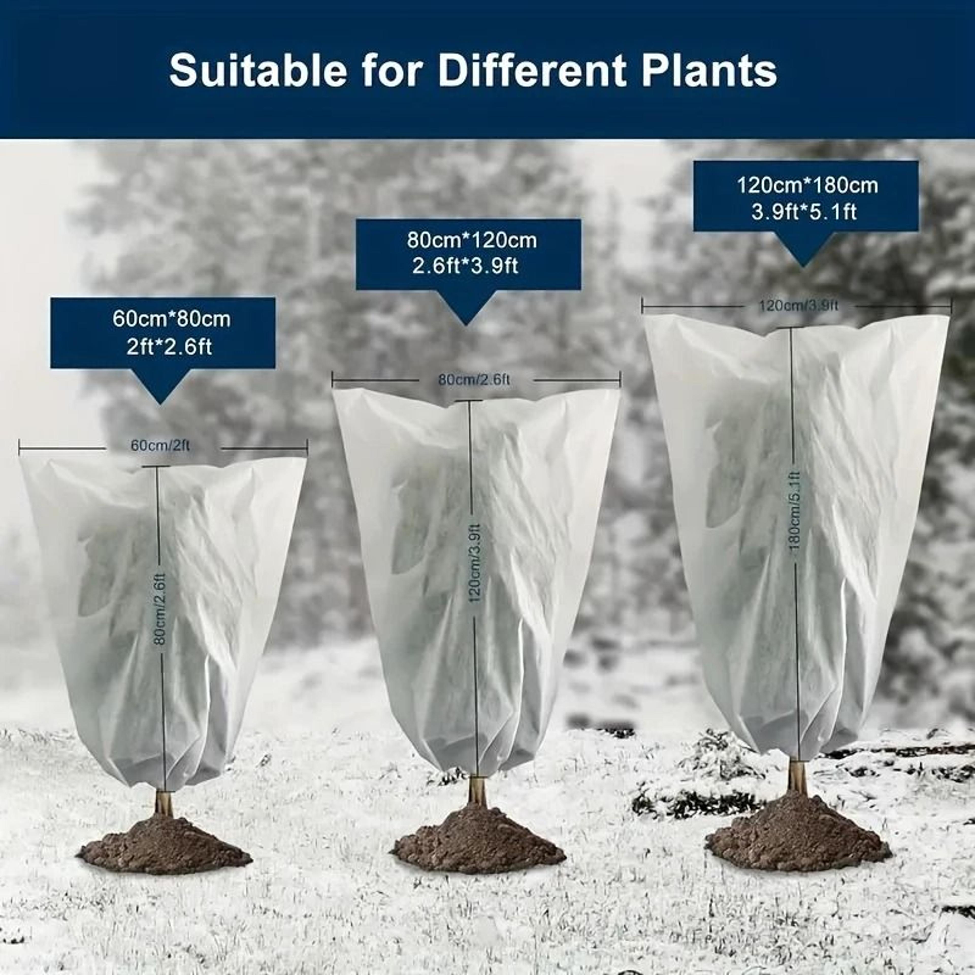 Large Frost Protection Plant Cover With Zipper And Drawstring 5