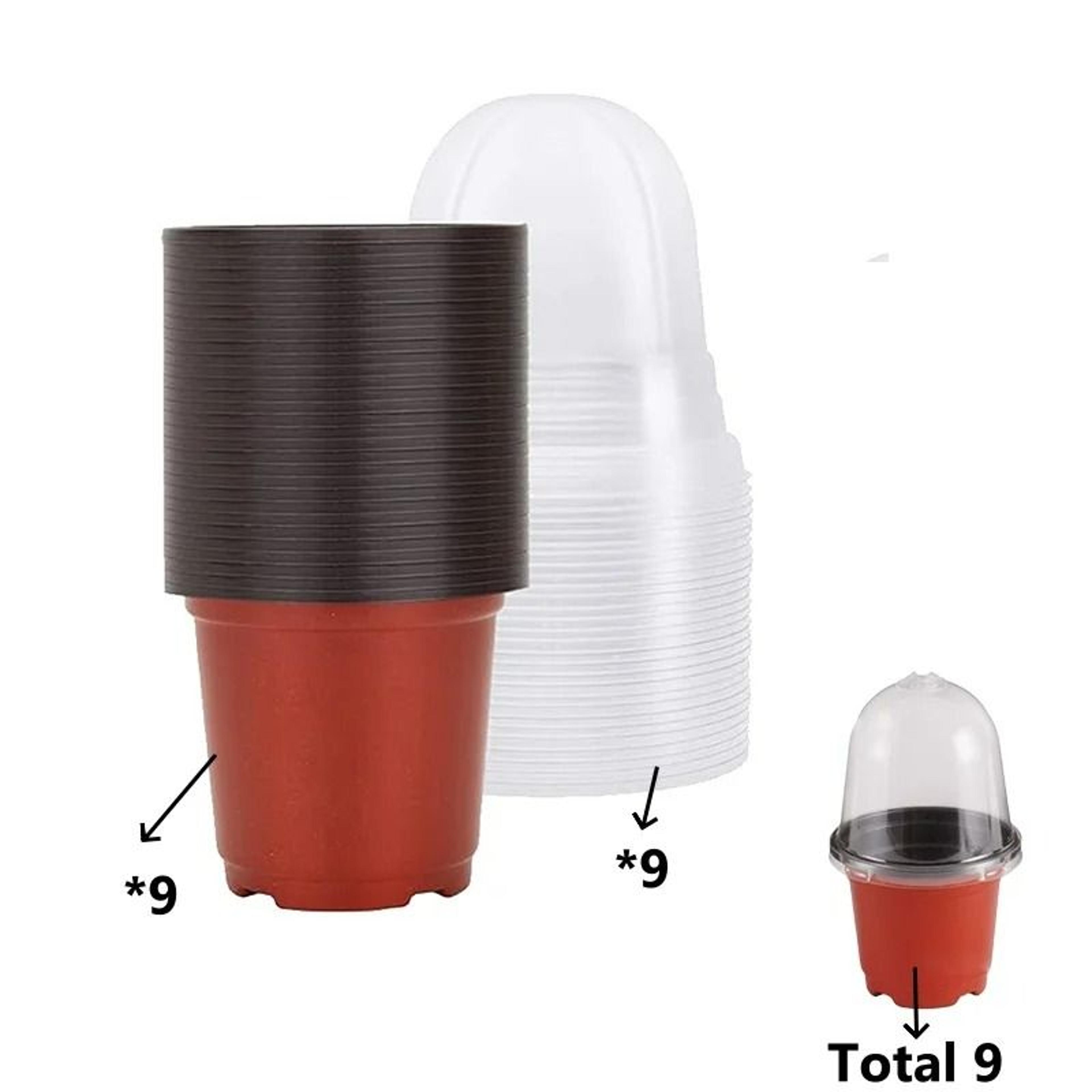 18 Piece Seed Starter Pots With Clear Humidity Domes 5
