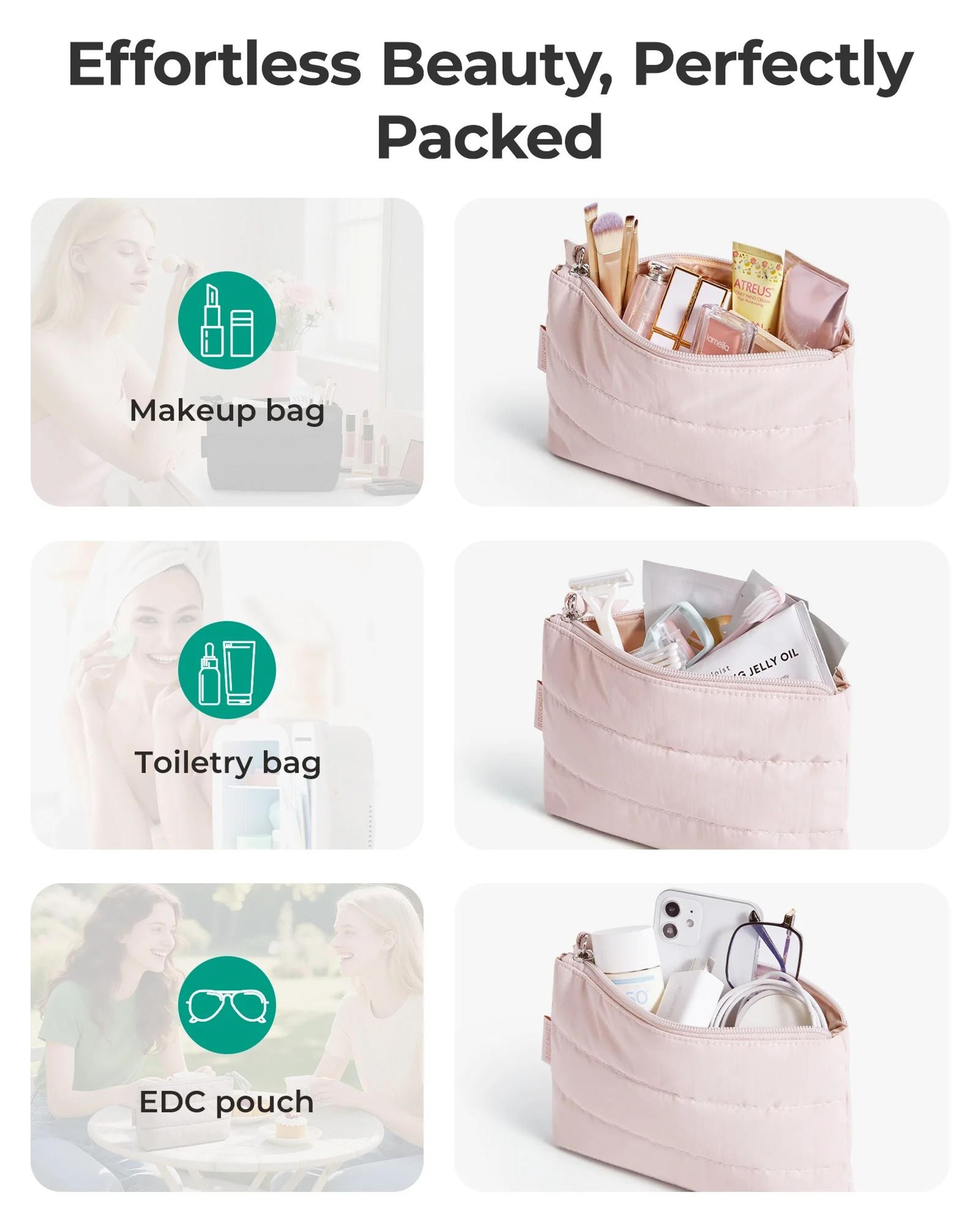 Puffy Water Resistant Travel Makeup Pouch 3