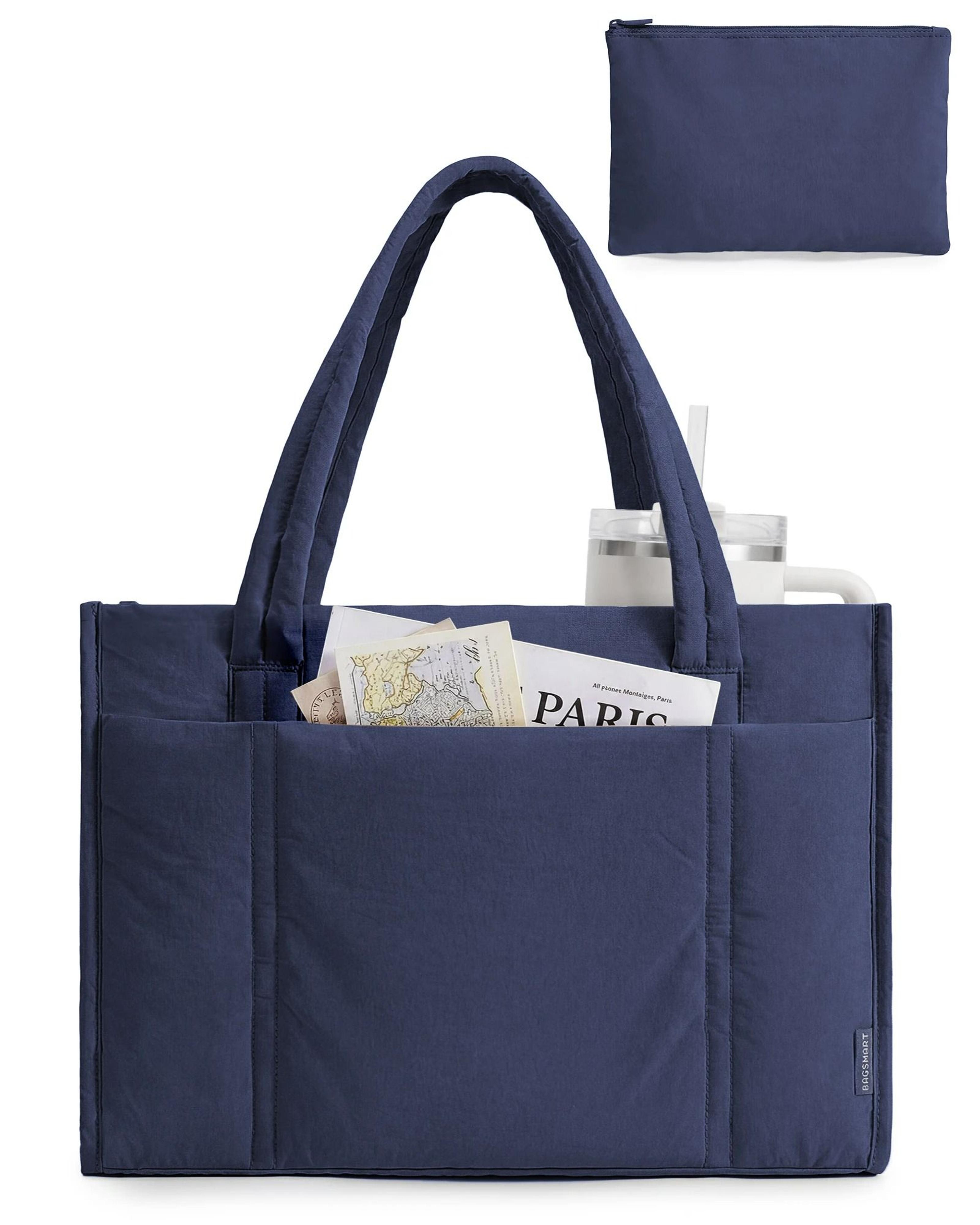 Two Piece Puffy Quilted Work Tote Set 9