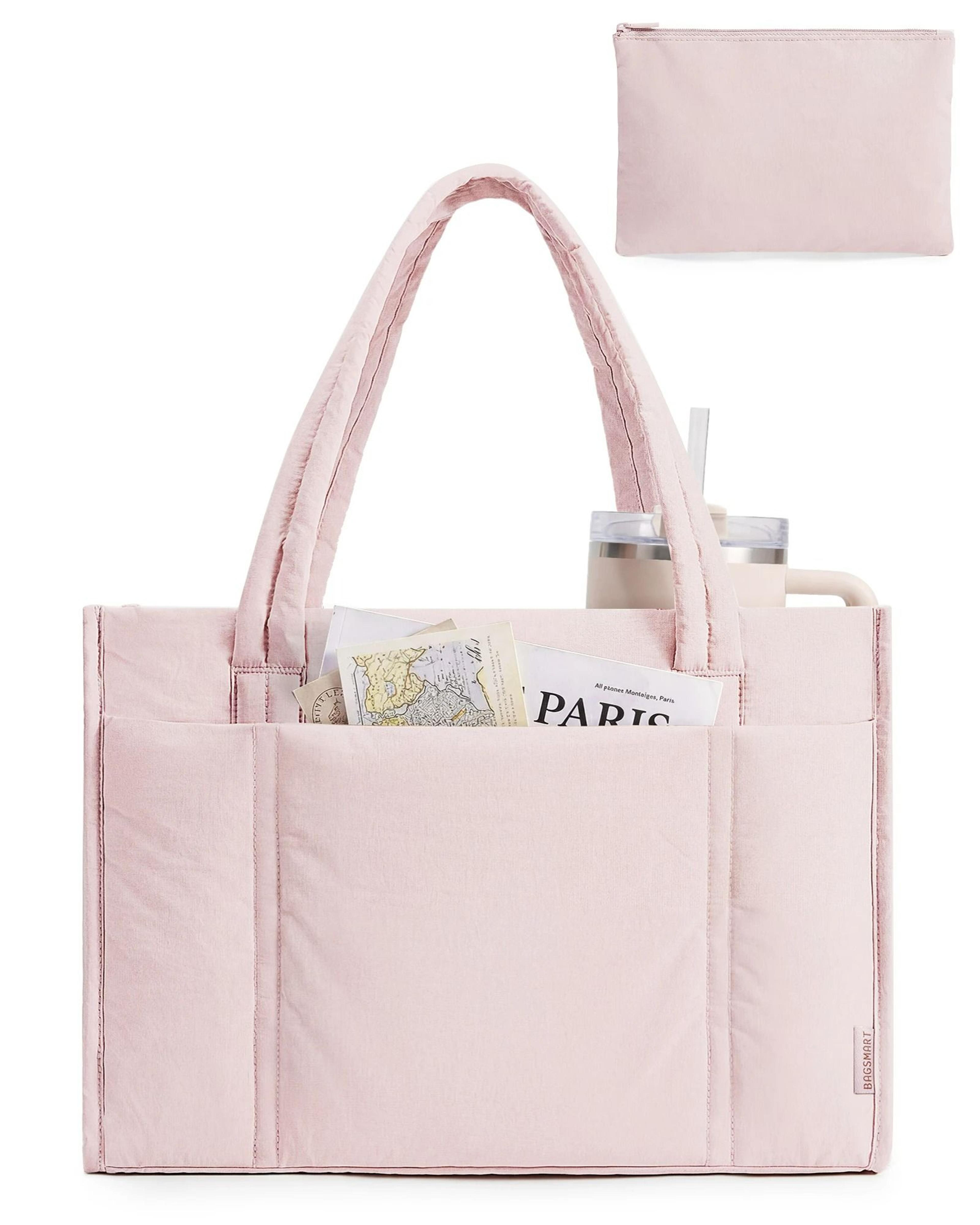 Two Piece Puffy Quilted Work Tote Set 10