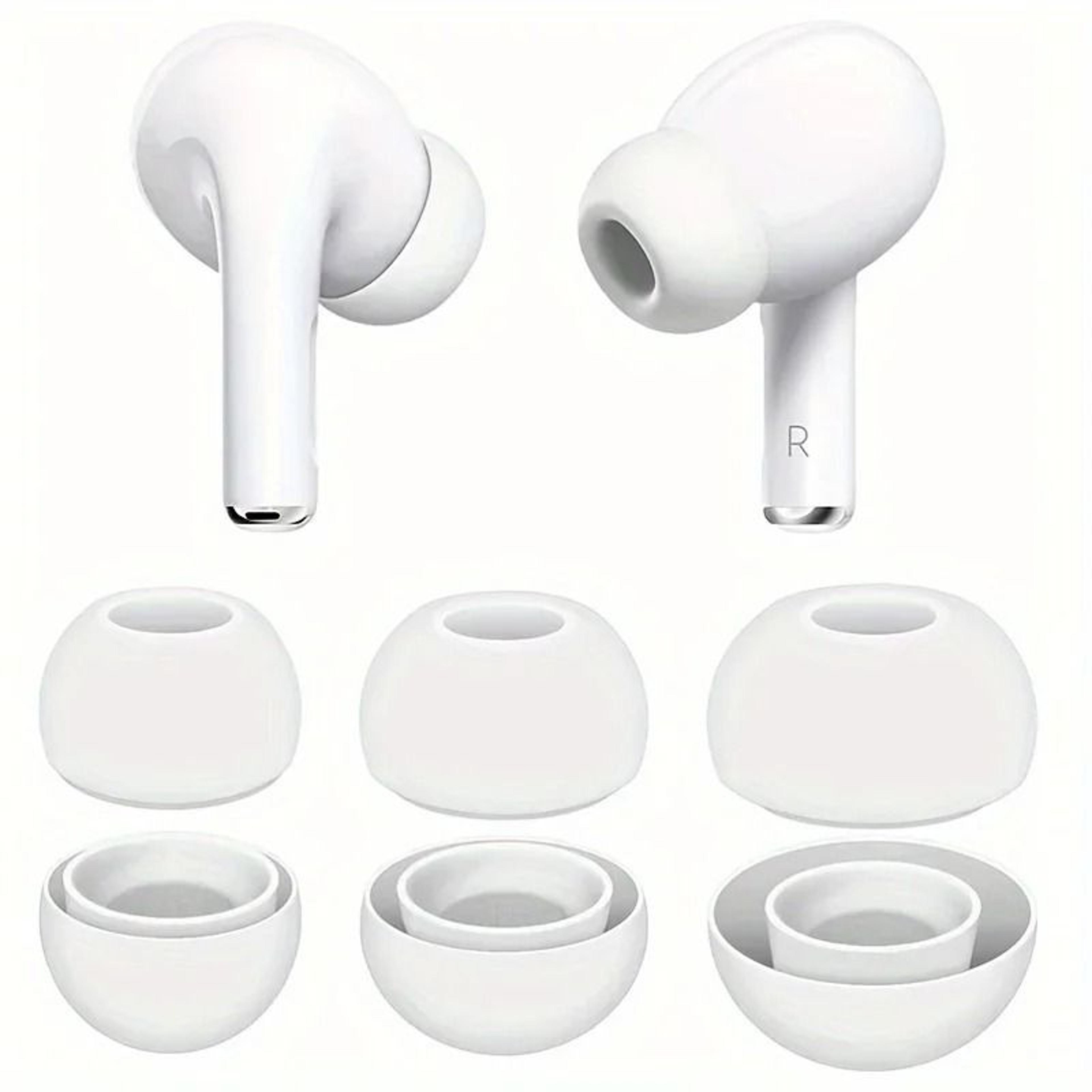 white comfort fit ear tips for airpods pro 1 and 2