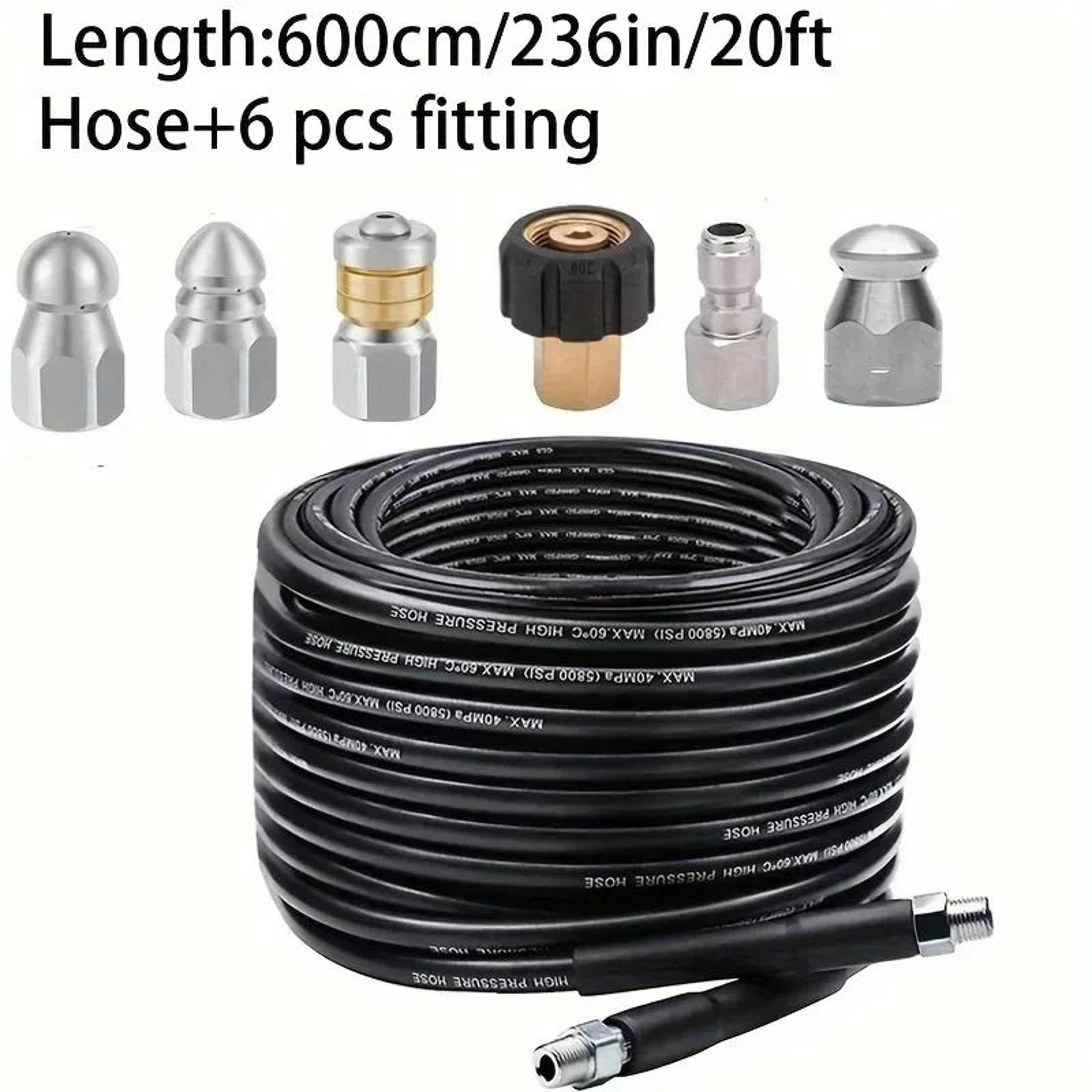 100 Foot Pressure Washer Sewer Jetter Kit 1