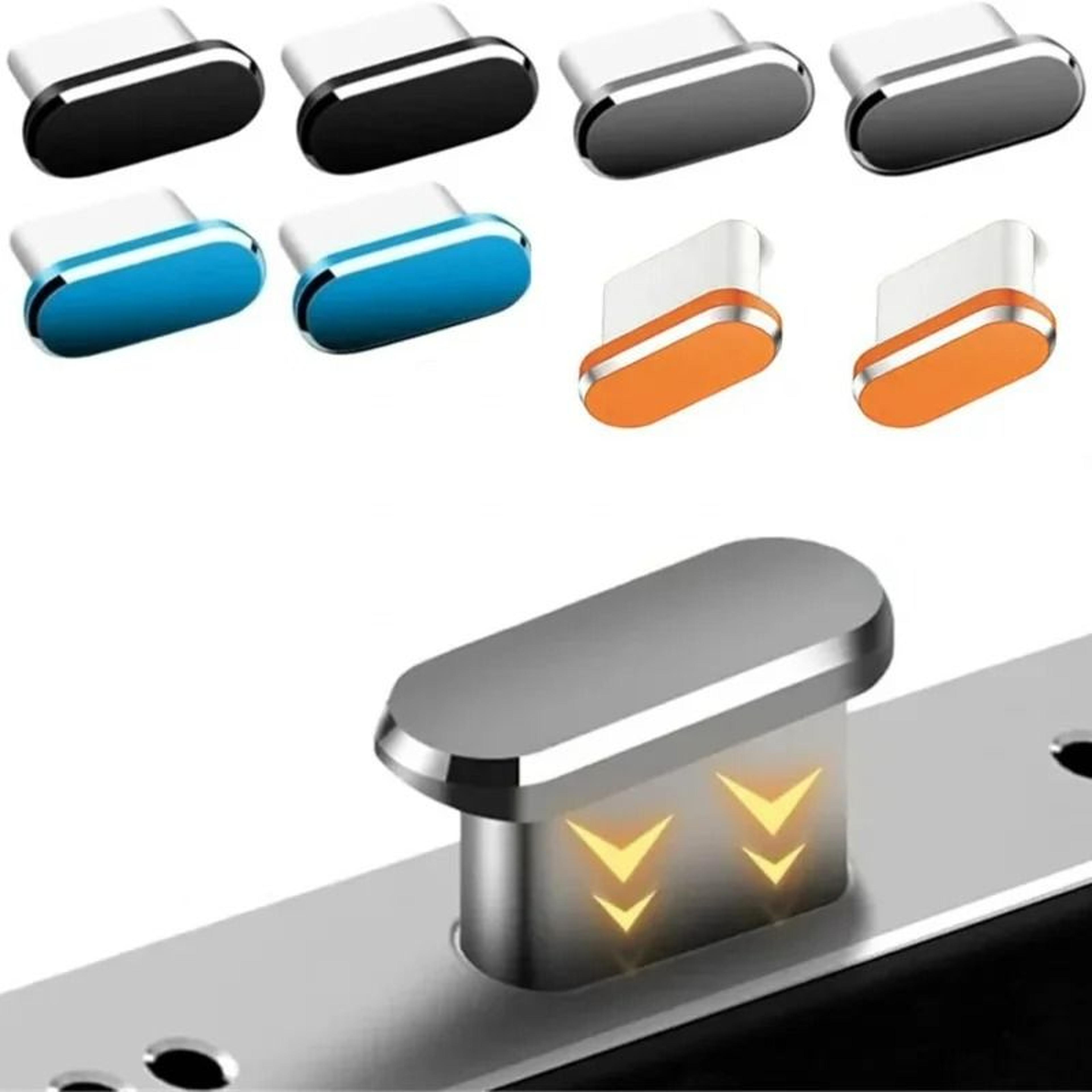metal usb c charging port dust plug set