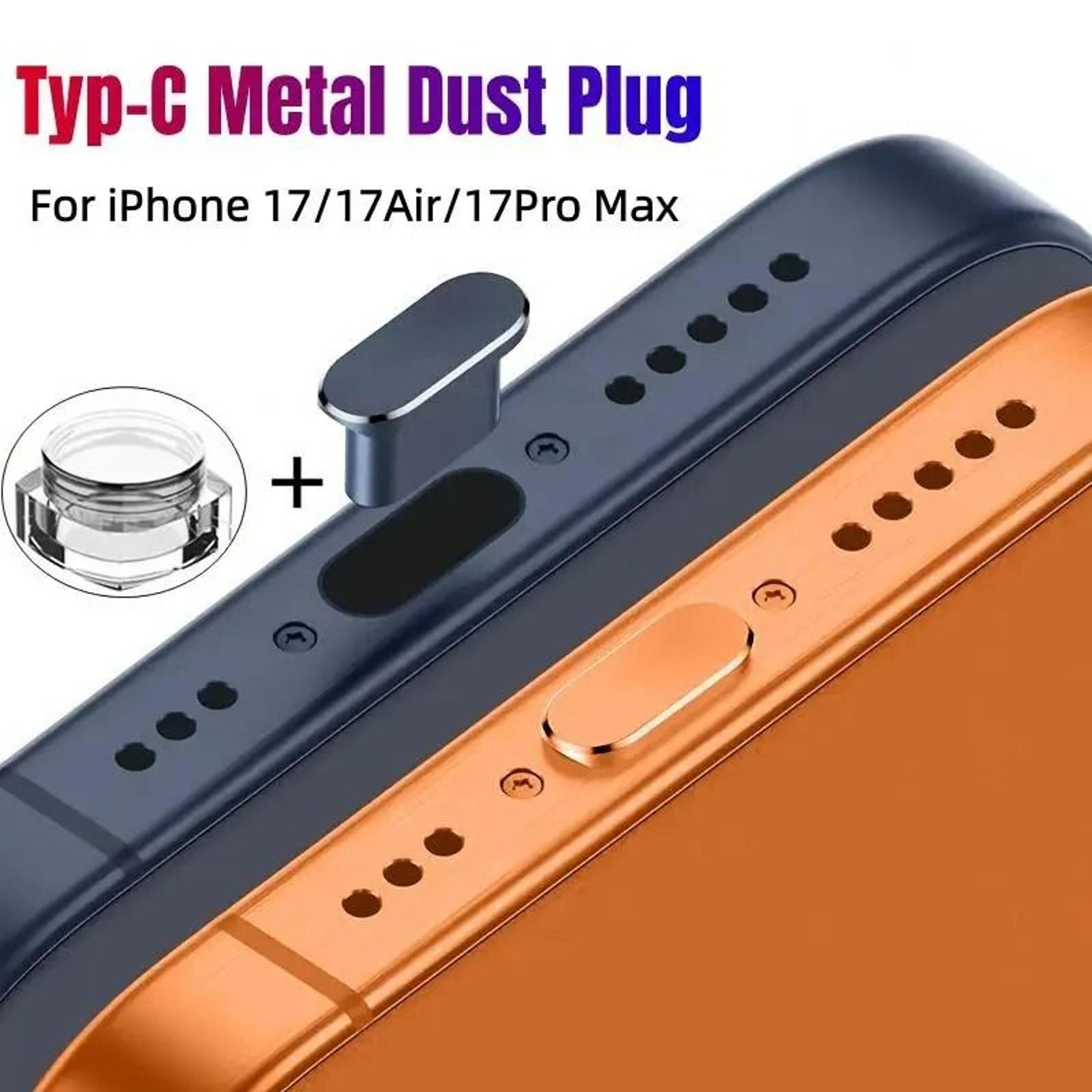 metal usb c charging port dust plug