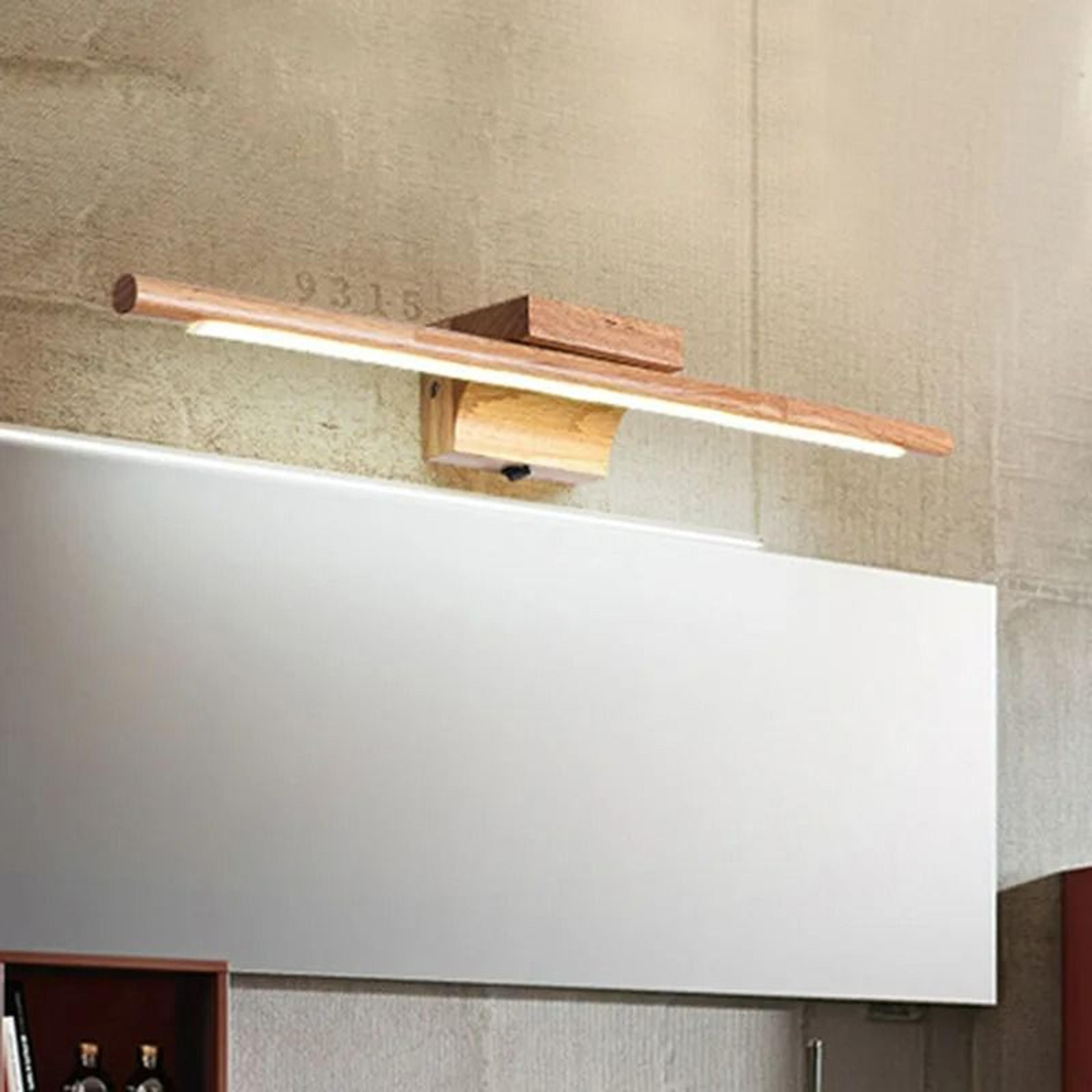 Nordic Solid Wood Mirror Wall Sconce 3