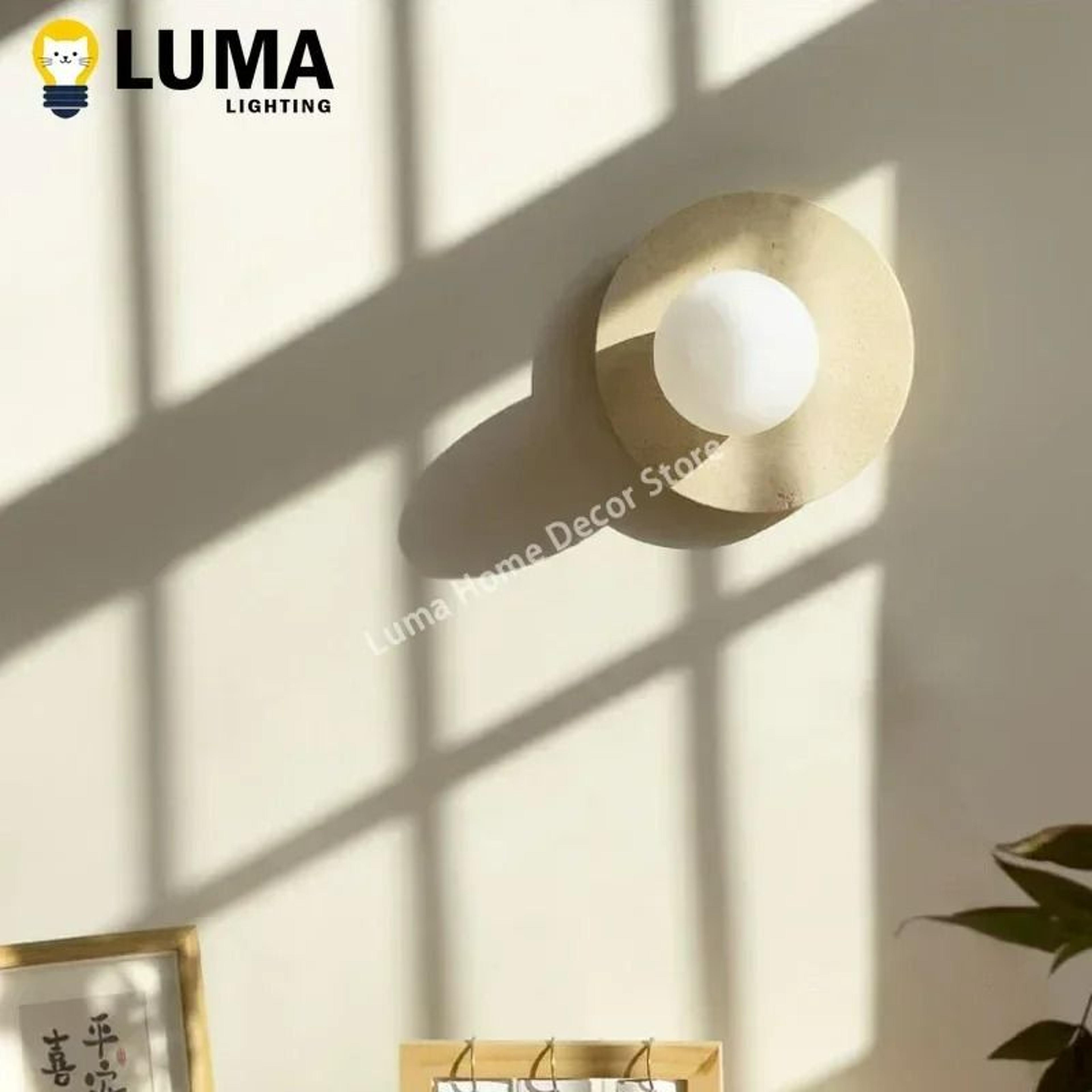 Travertine Globe Wall Ceiling Light 5