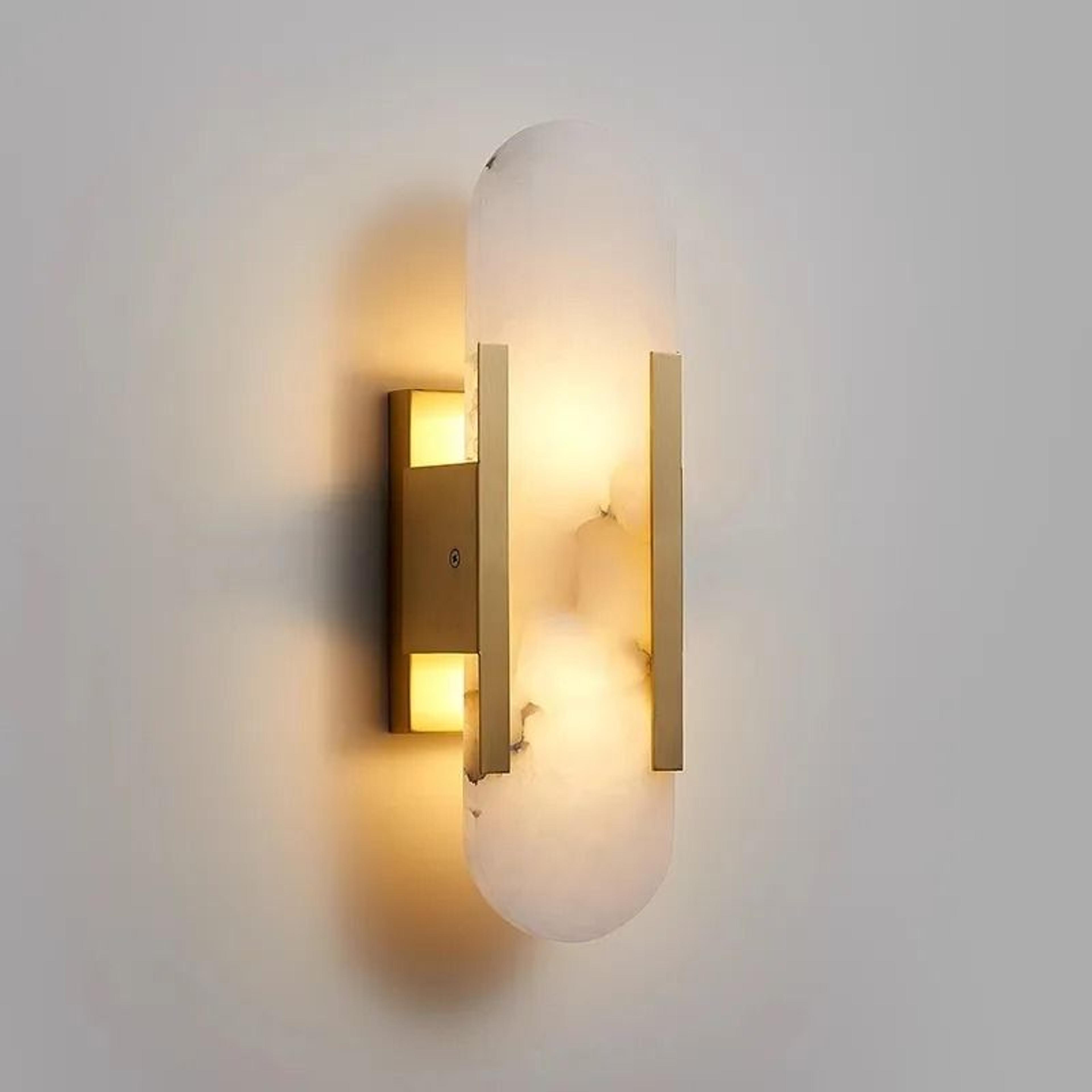 nordic dolomite marble wall sconce