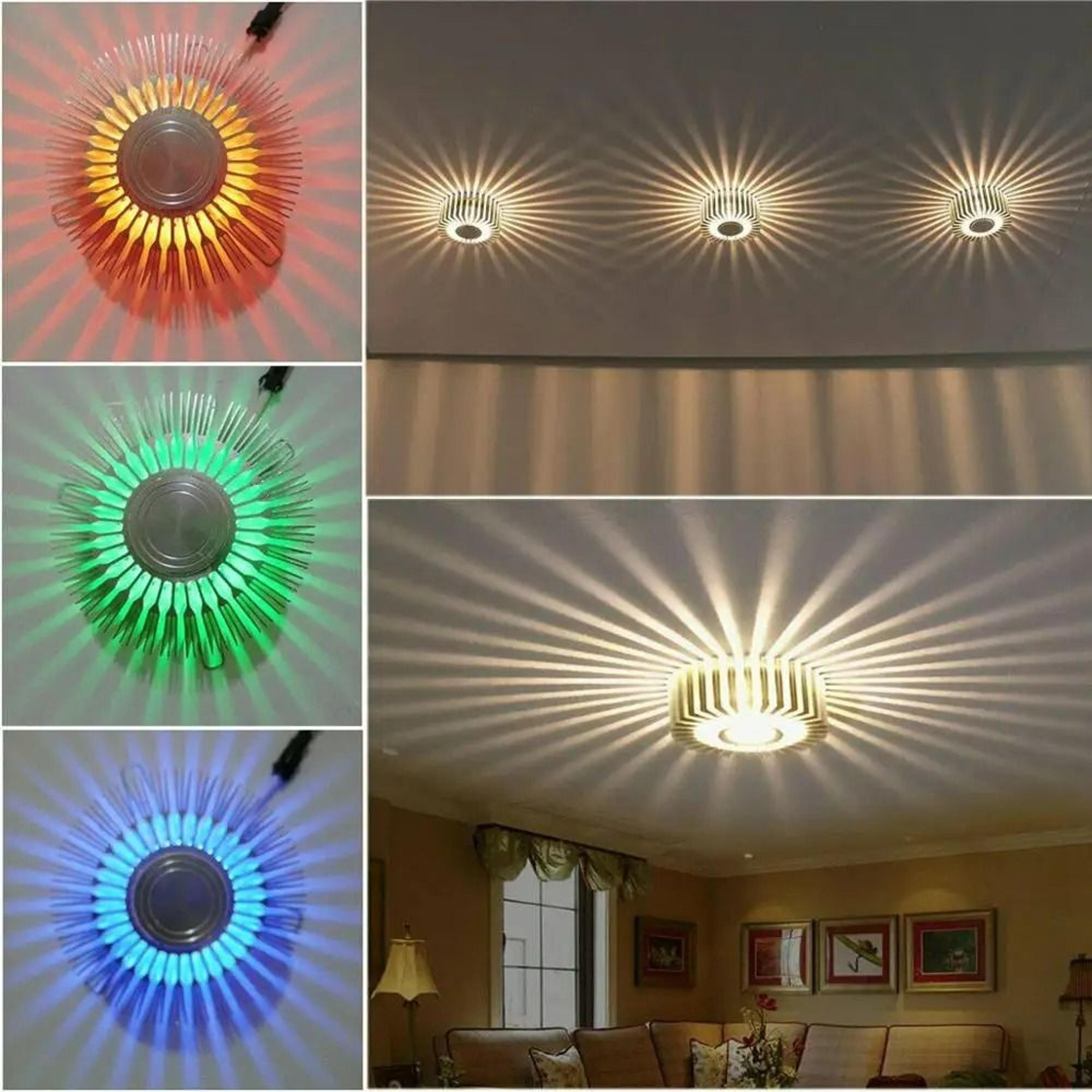 Sunburst RGB Projection Wall Light 3