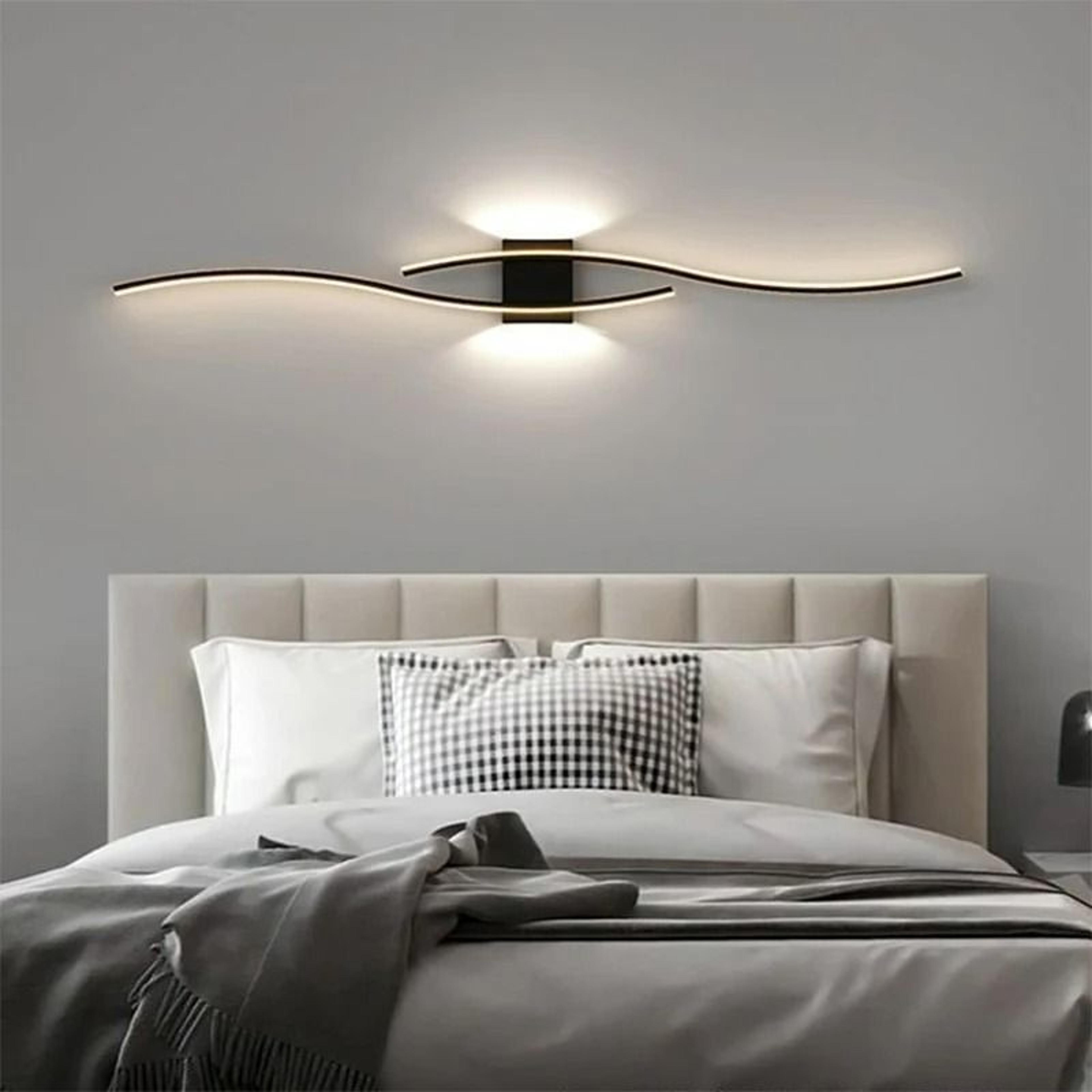 double curve led wall sconce