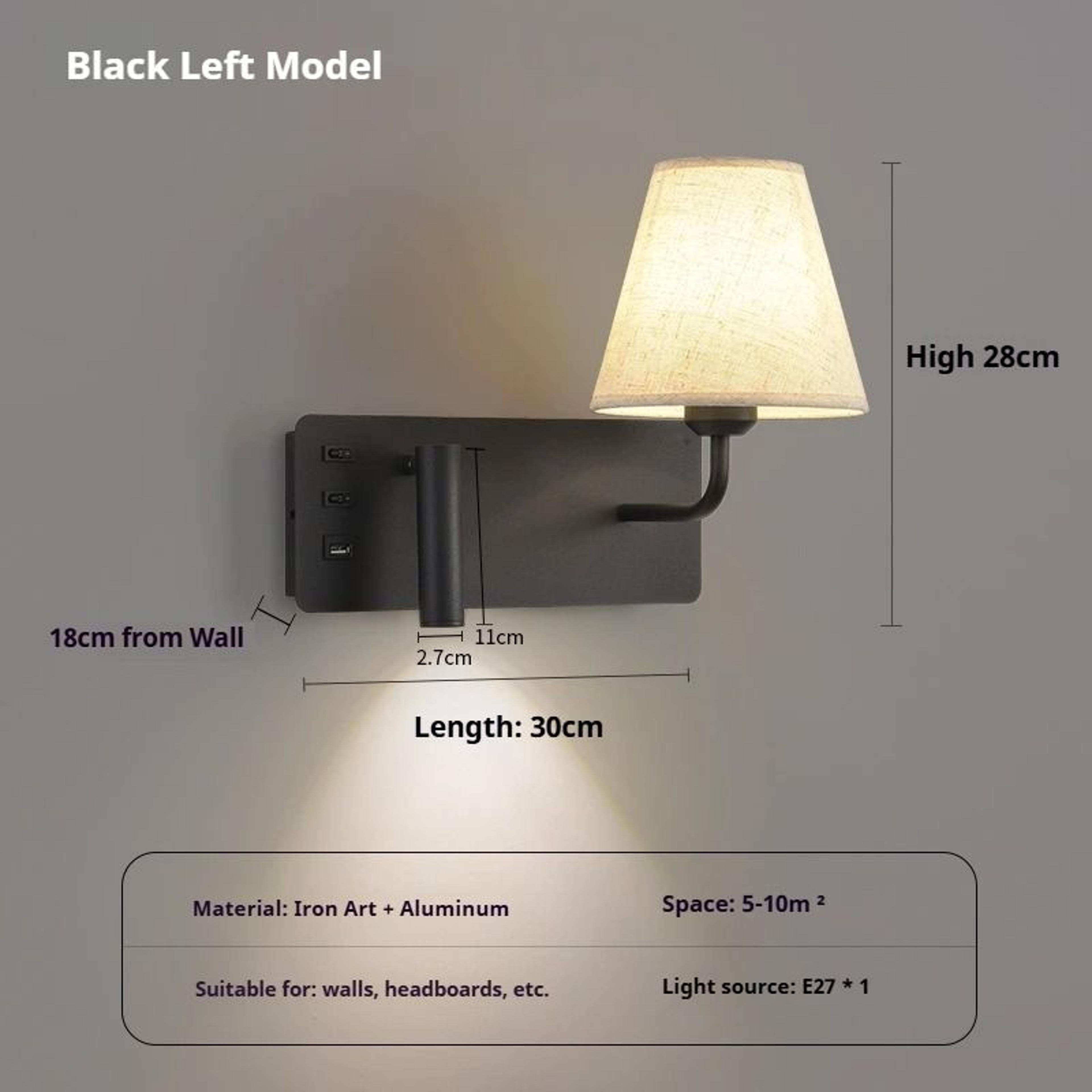 USB Touch Bedside Wall Light 7