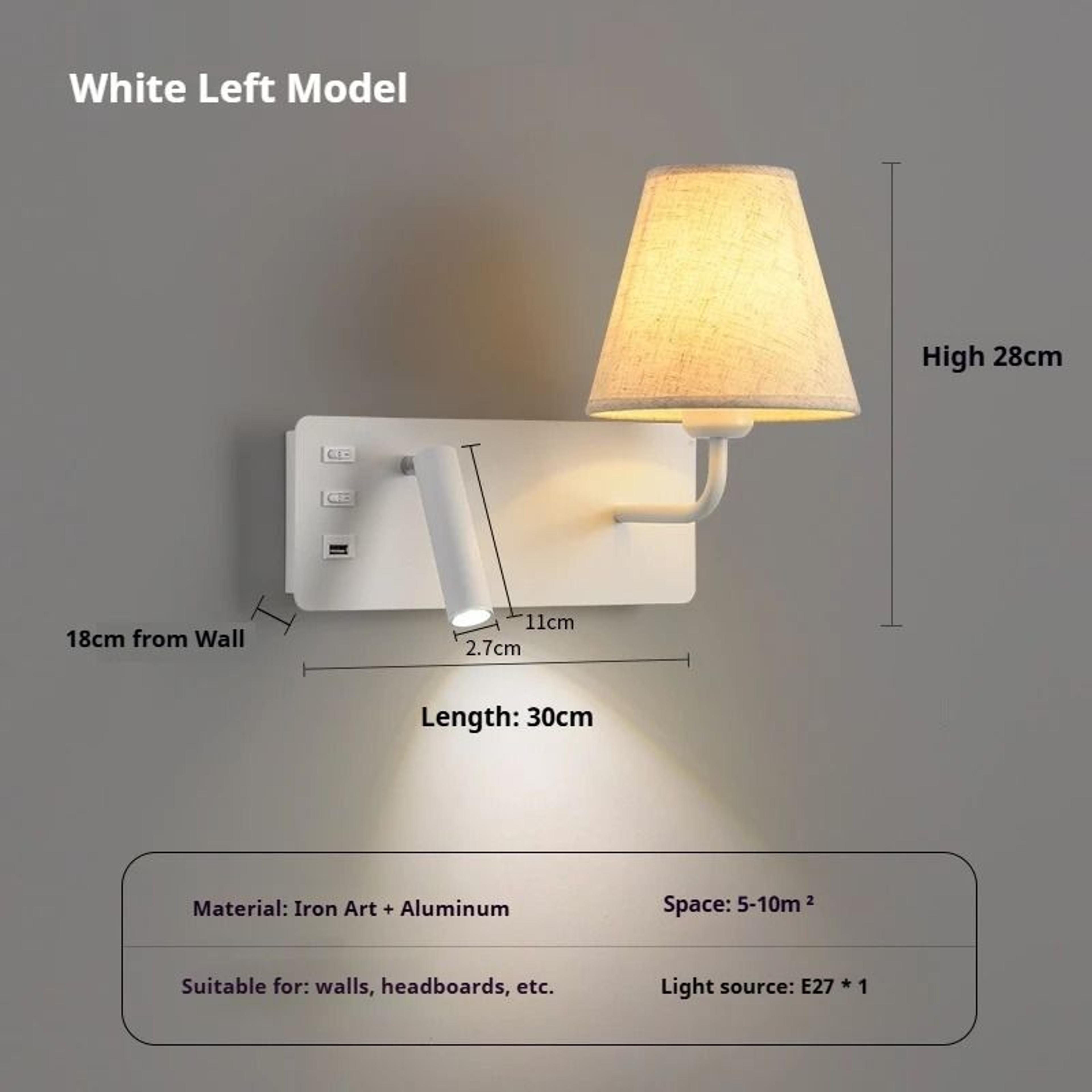 USB Touch Bedside Wall Light 9