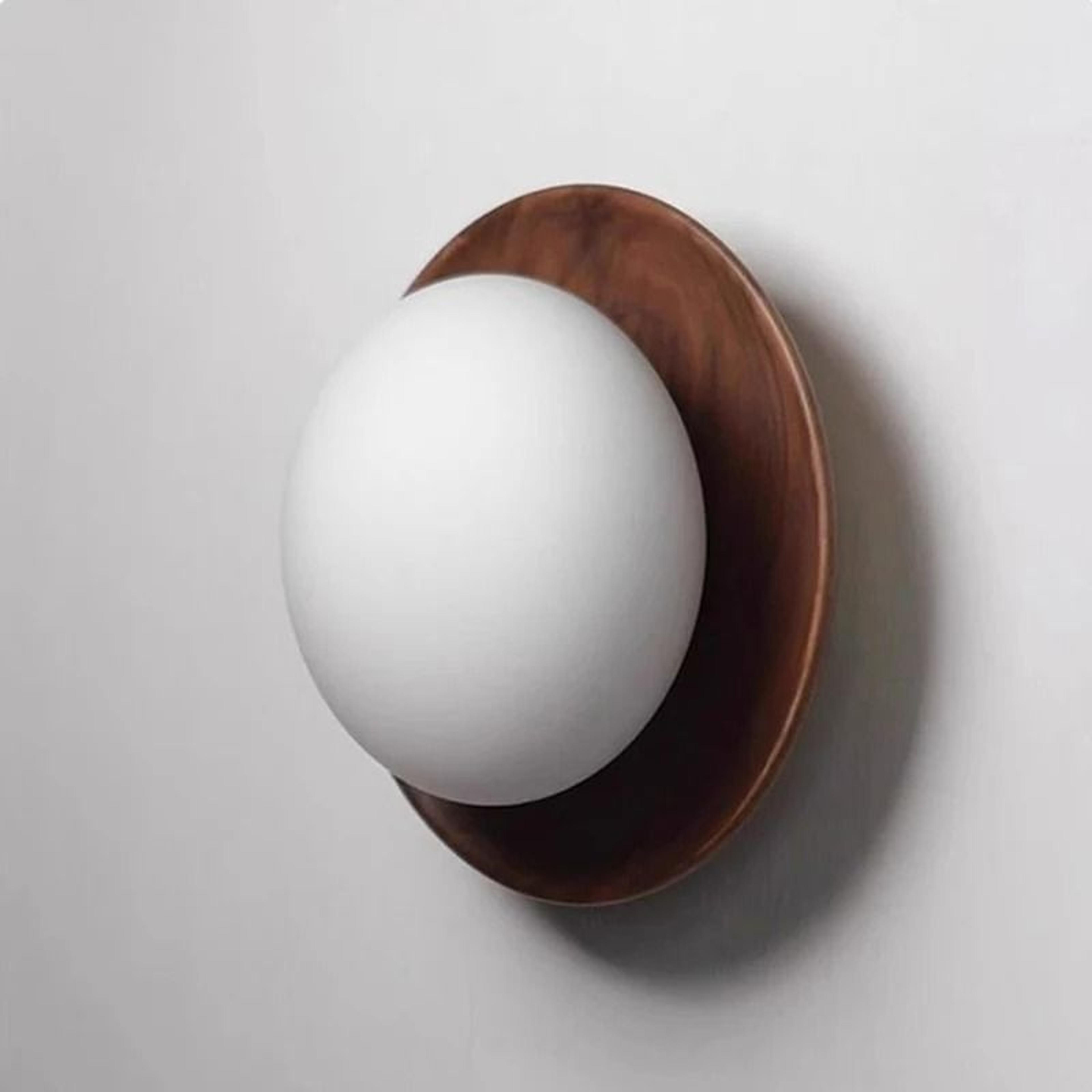 Natura Orb Walnut Wall Light 5
