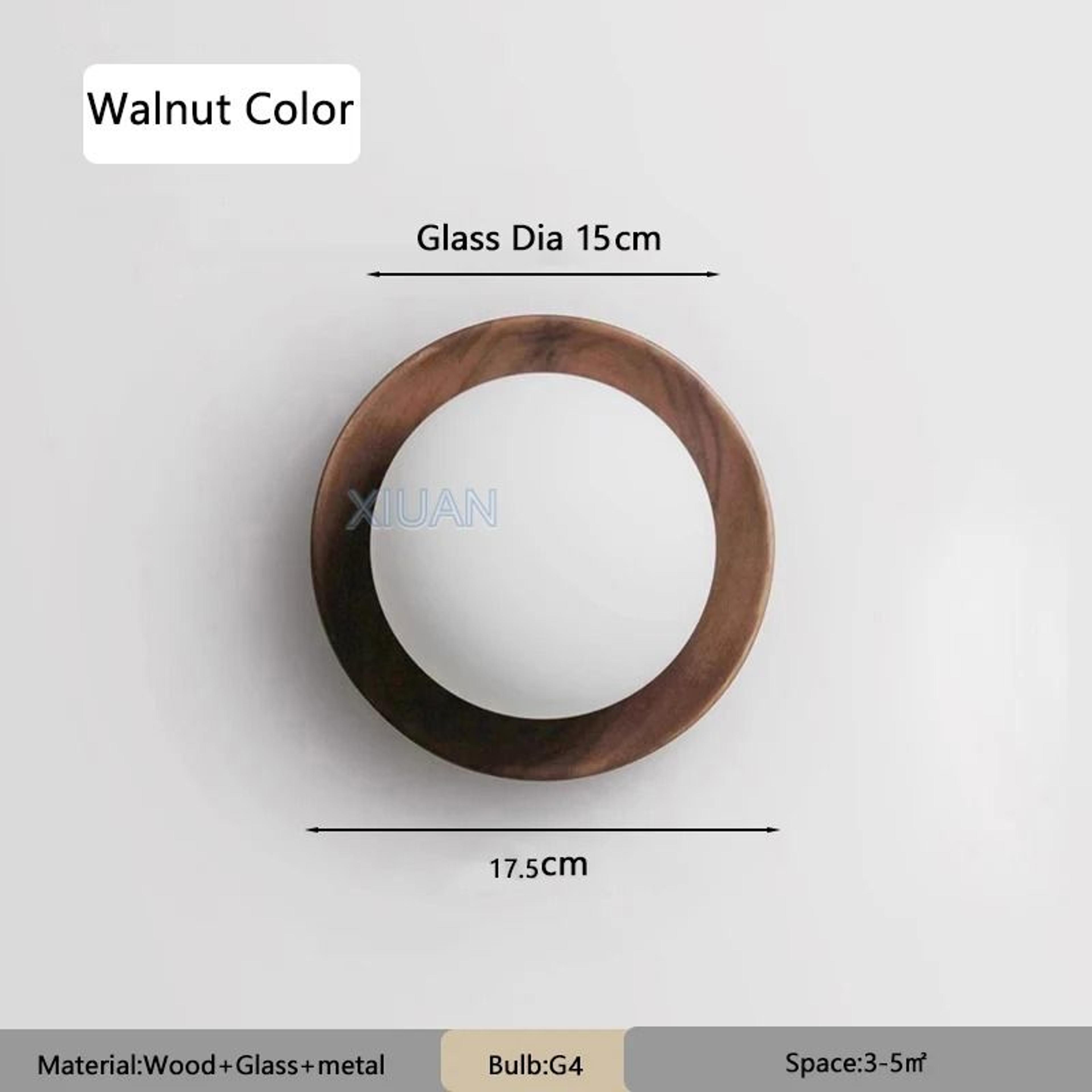 Natura Orb Walnut Wall Light 7