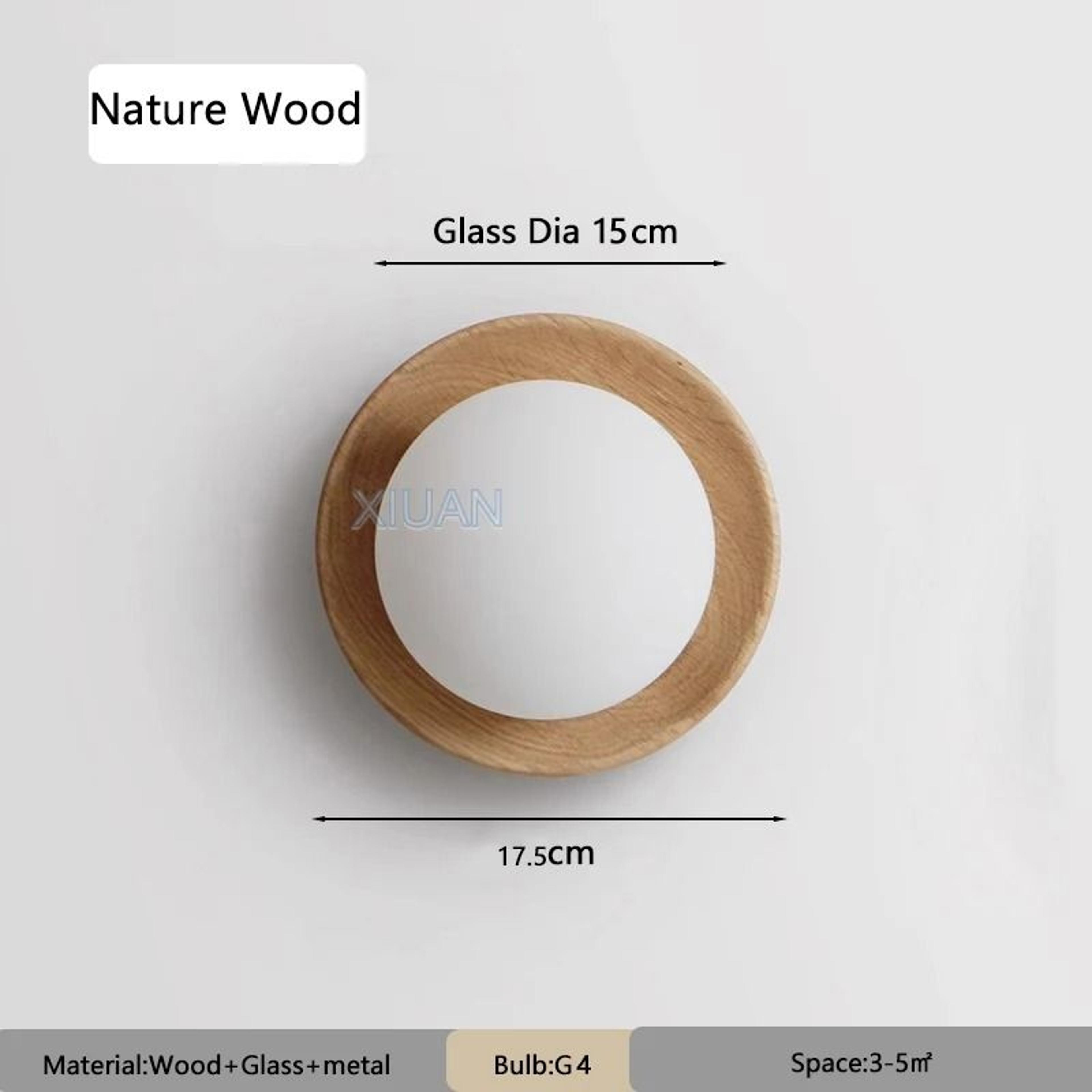 Natura Orb Walnut Wall Light 6