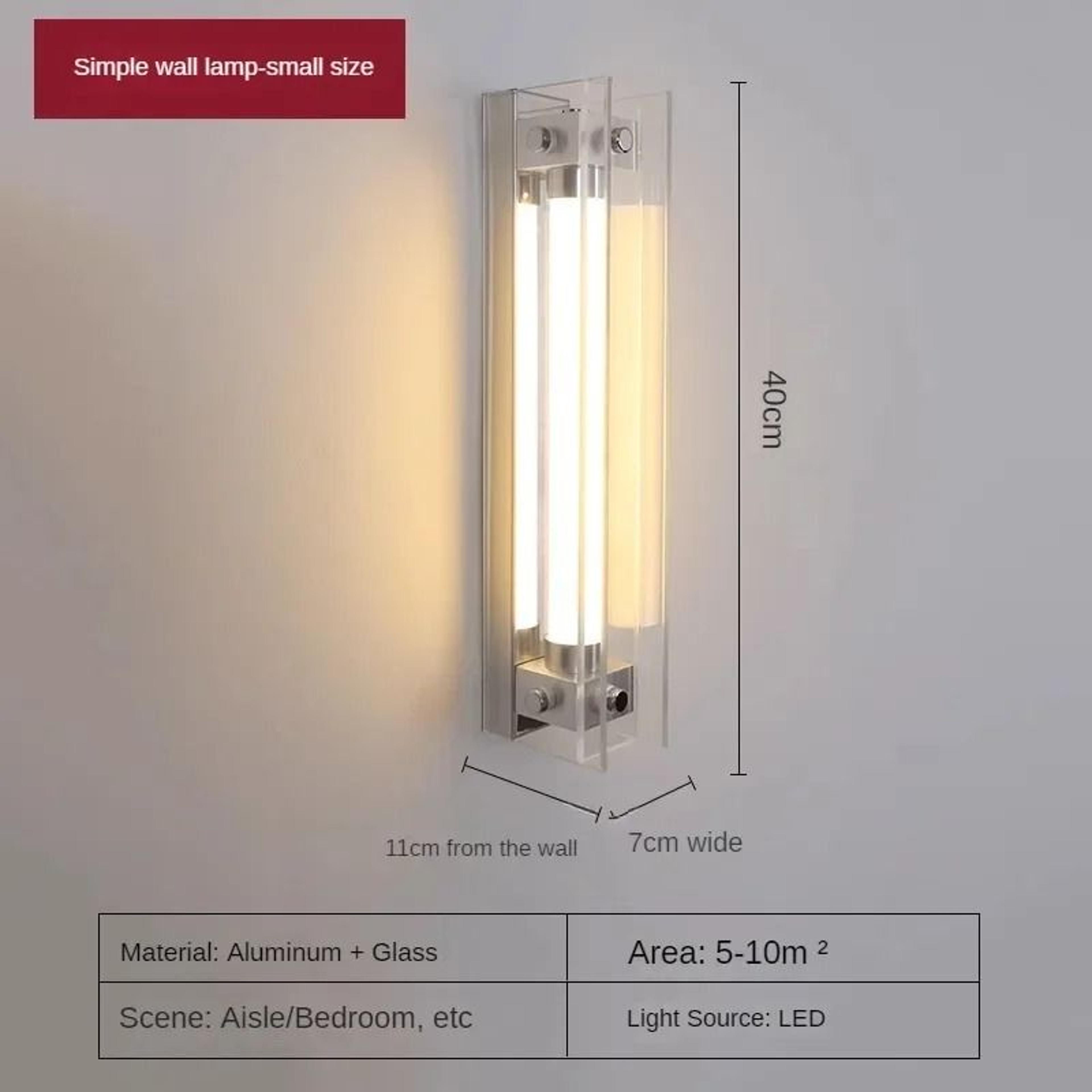 QuadraGlow Glass LED Wall Lamp 6