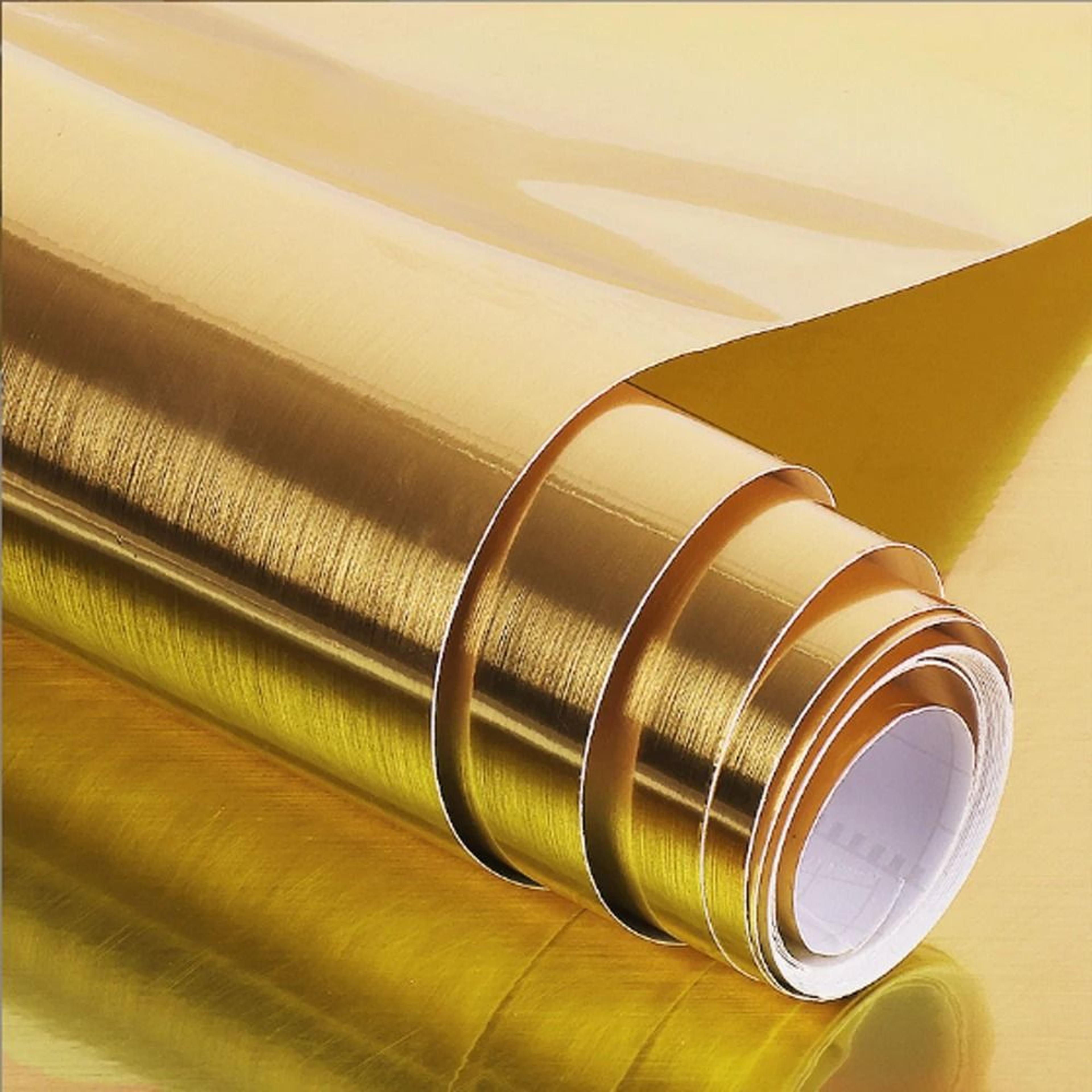 luxebrush gold metallic contact film