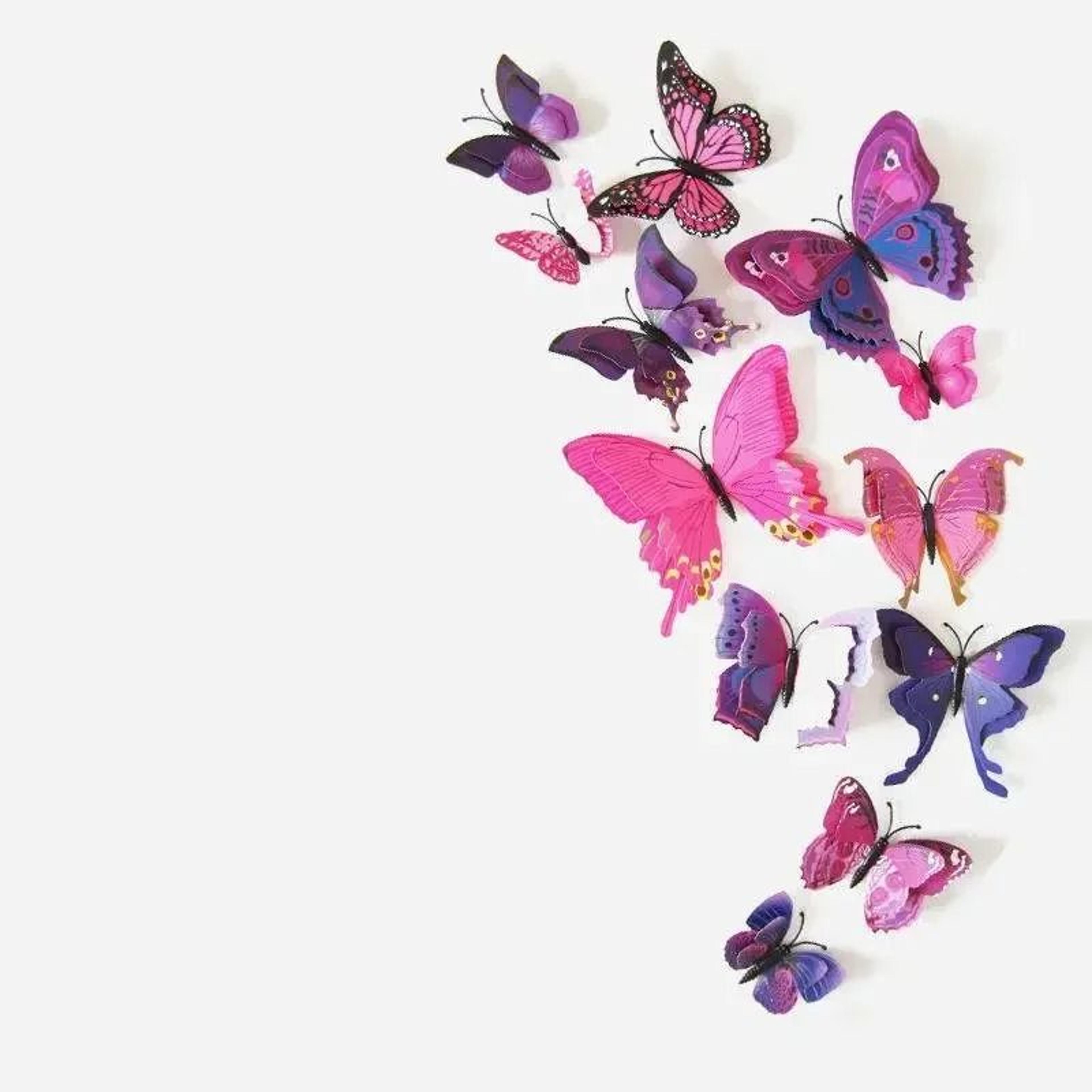 FlutterPop Colorful Butterfly Decal Set 12