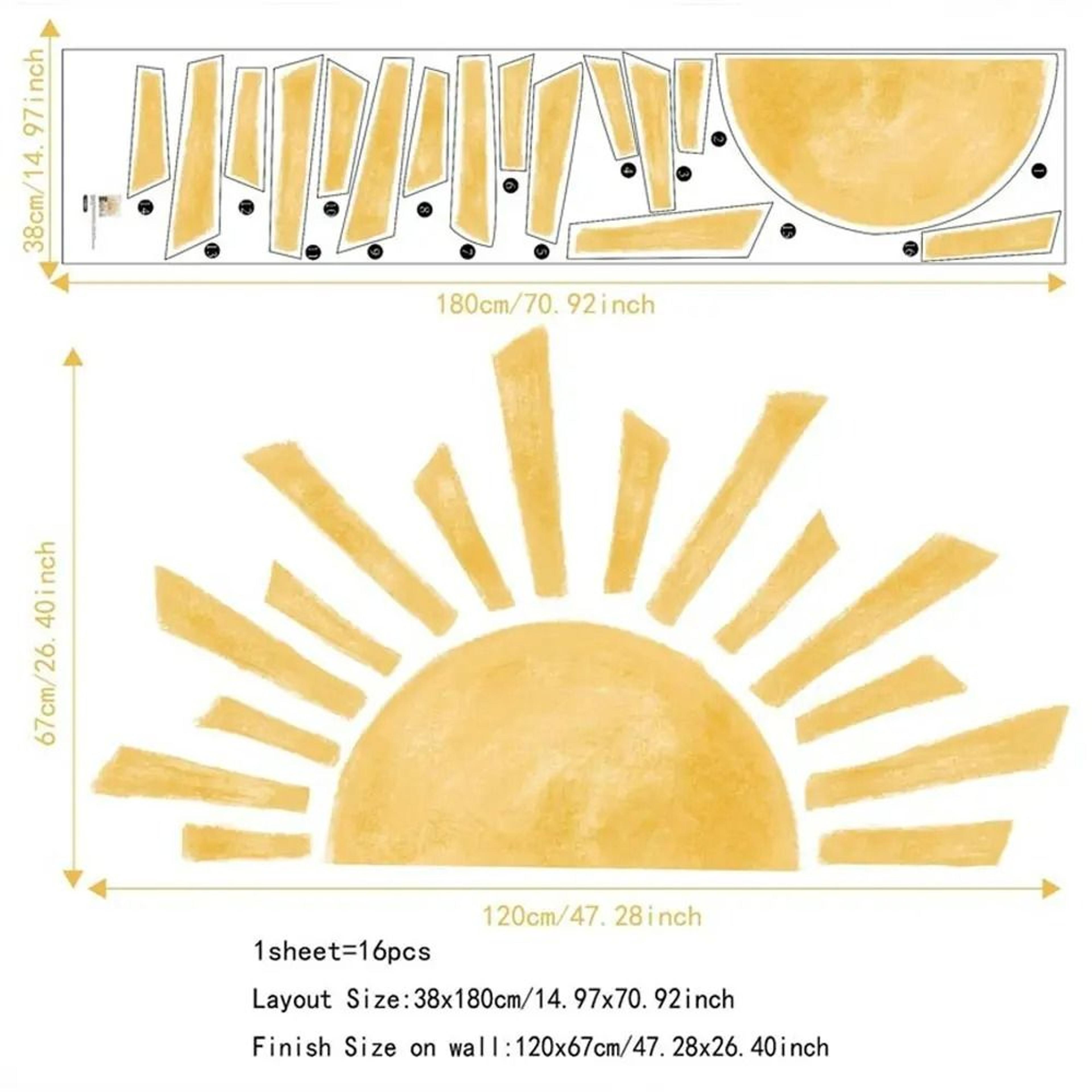 Sunrise Boho Nursery Wall Decal 6