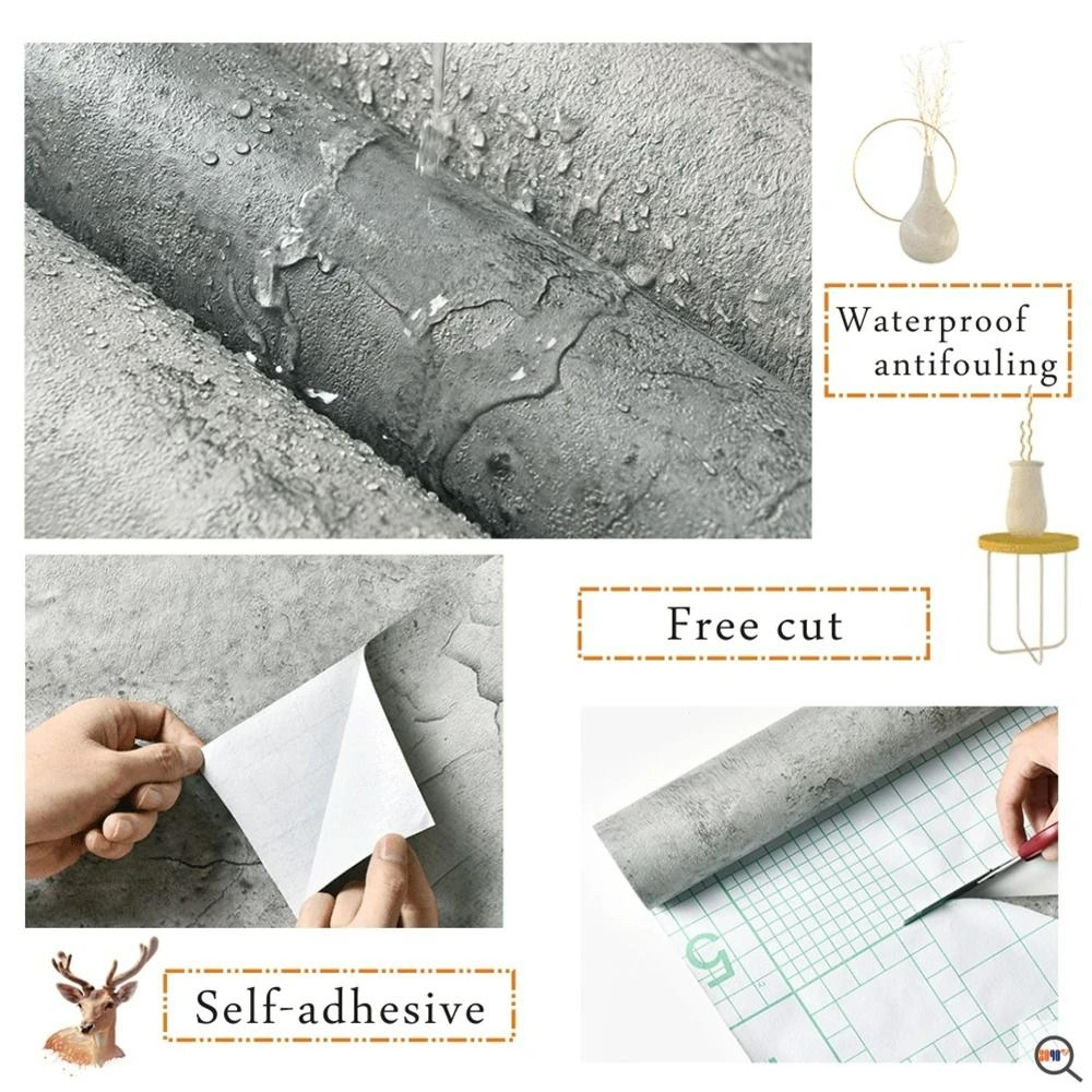 Urban Cement Peel Stick Wallpaper 5