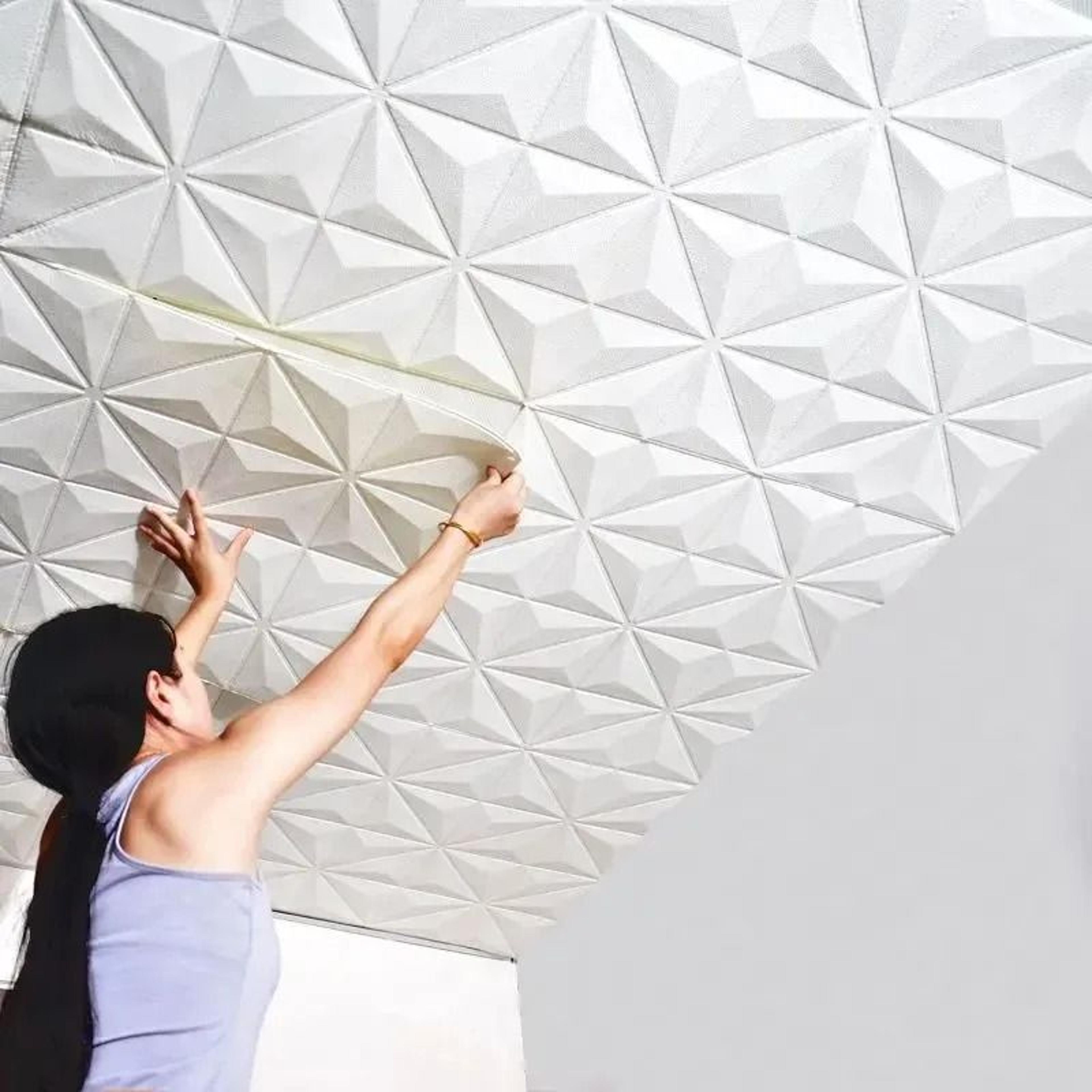 cushioned 3d wall panel tiles