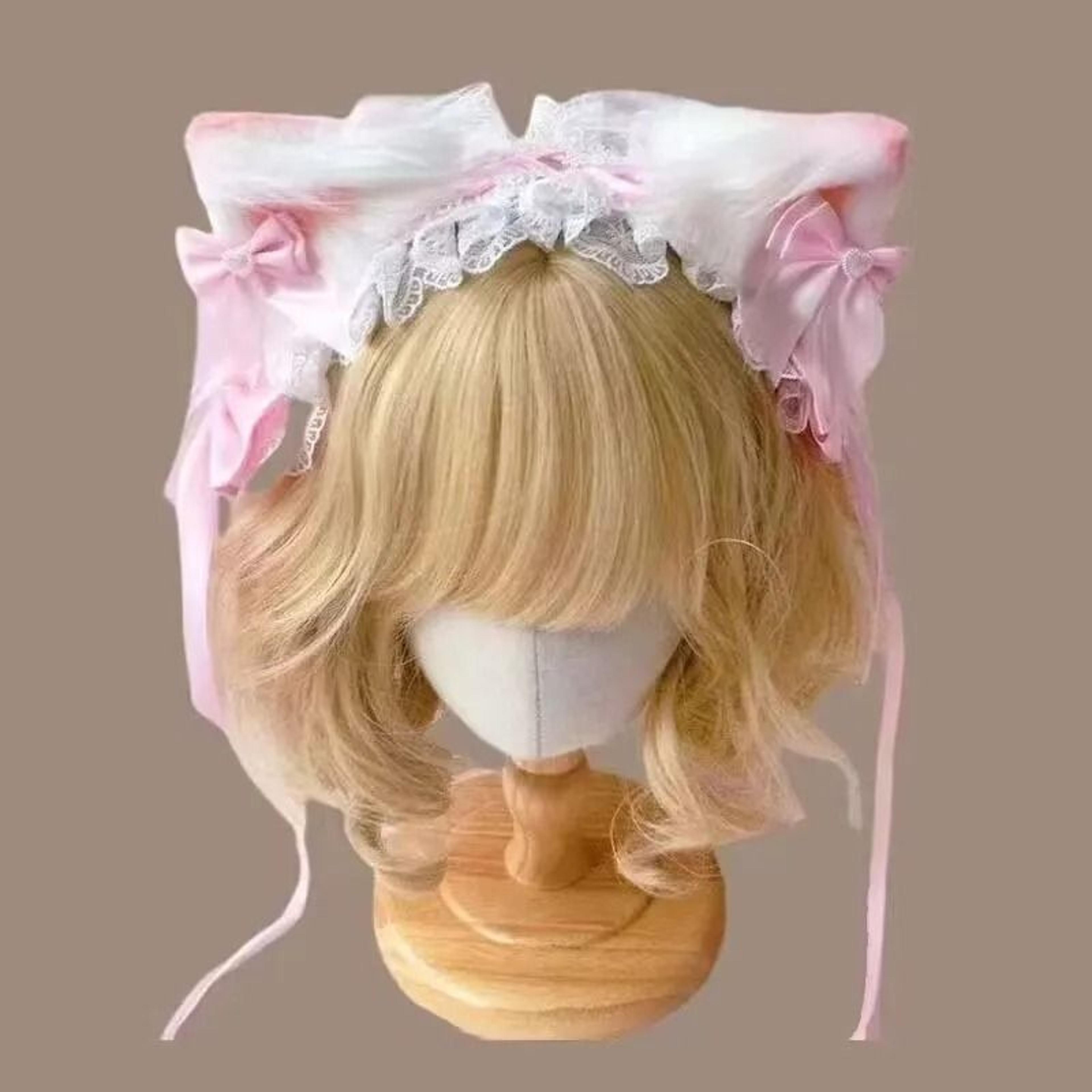 kittylace bow cat headband