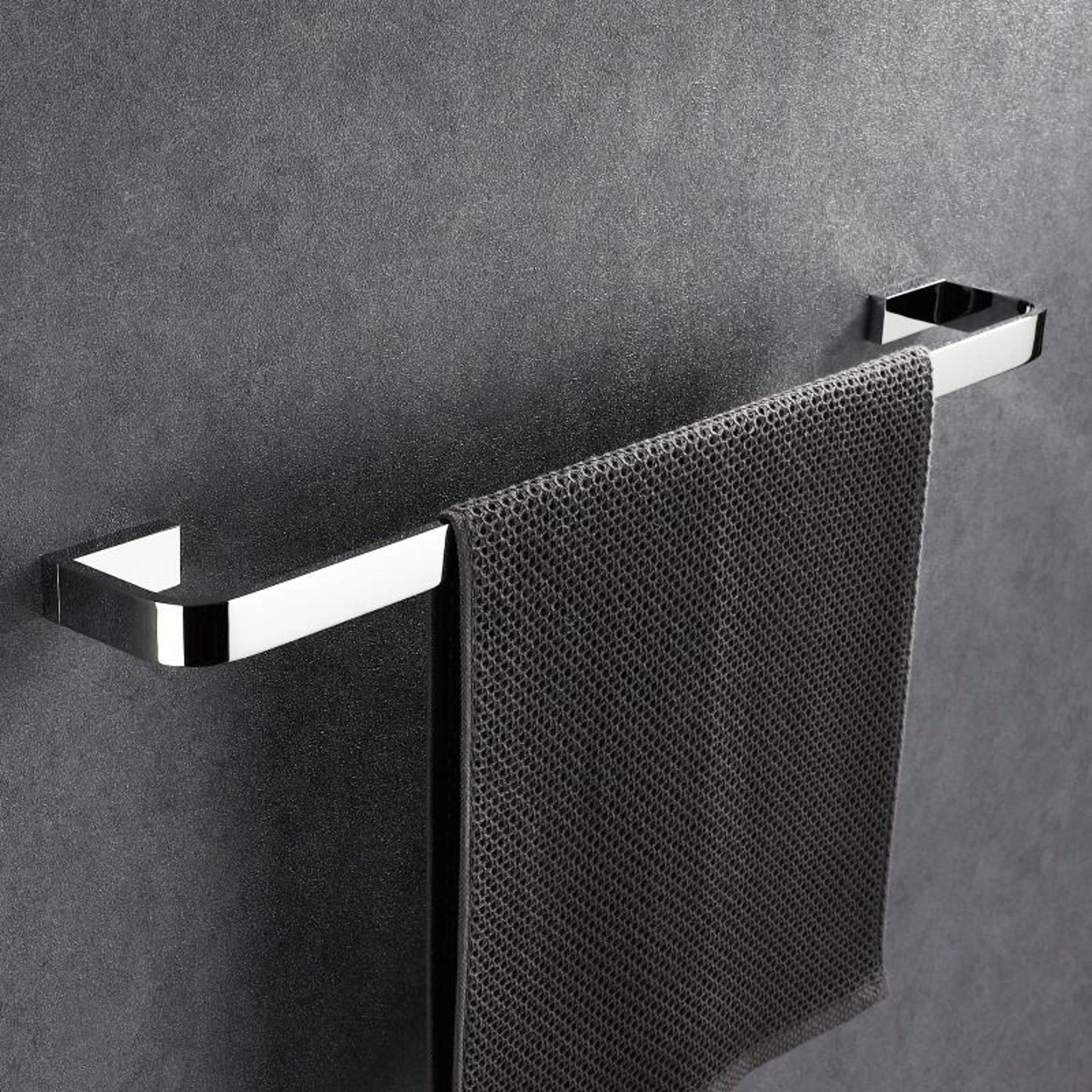 luxebrass chrome wall mounted towel bar