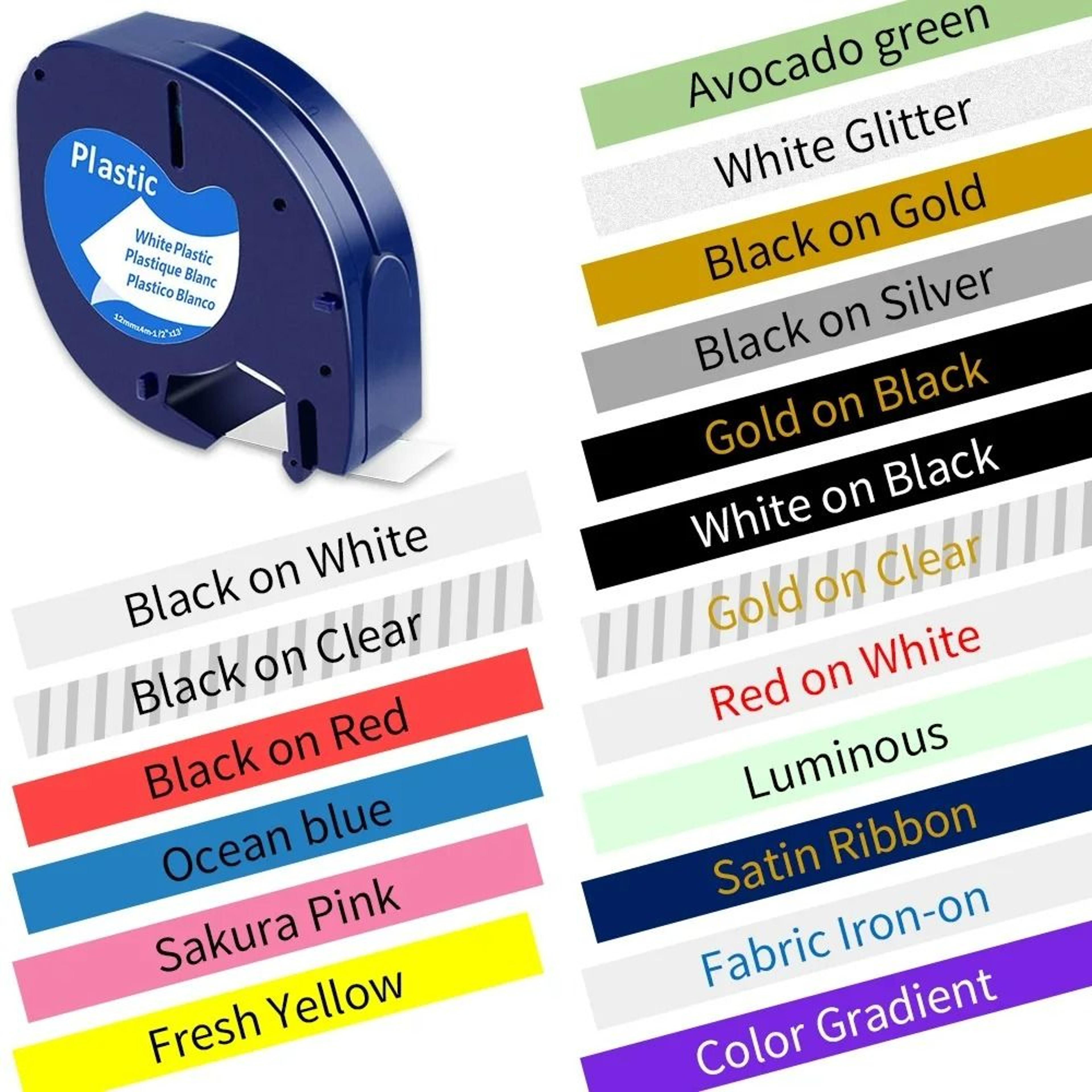 colormark multicolor label tape for dymo letratag printers