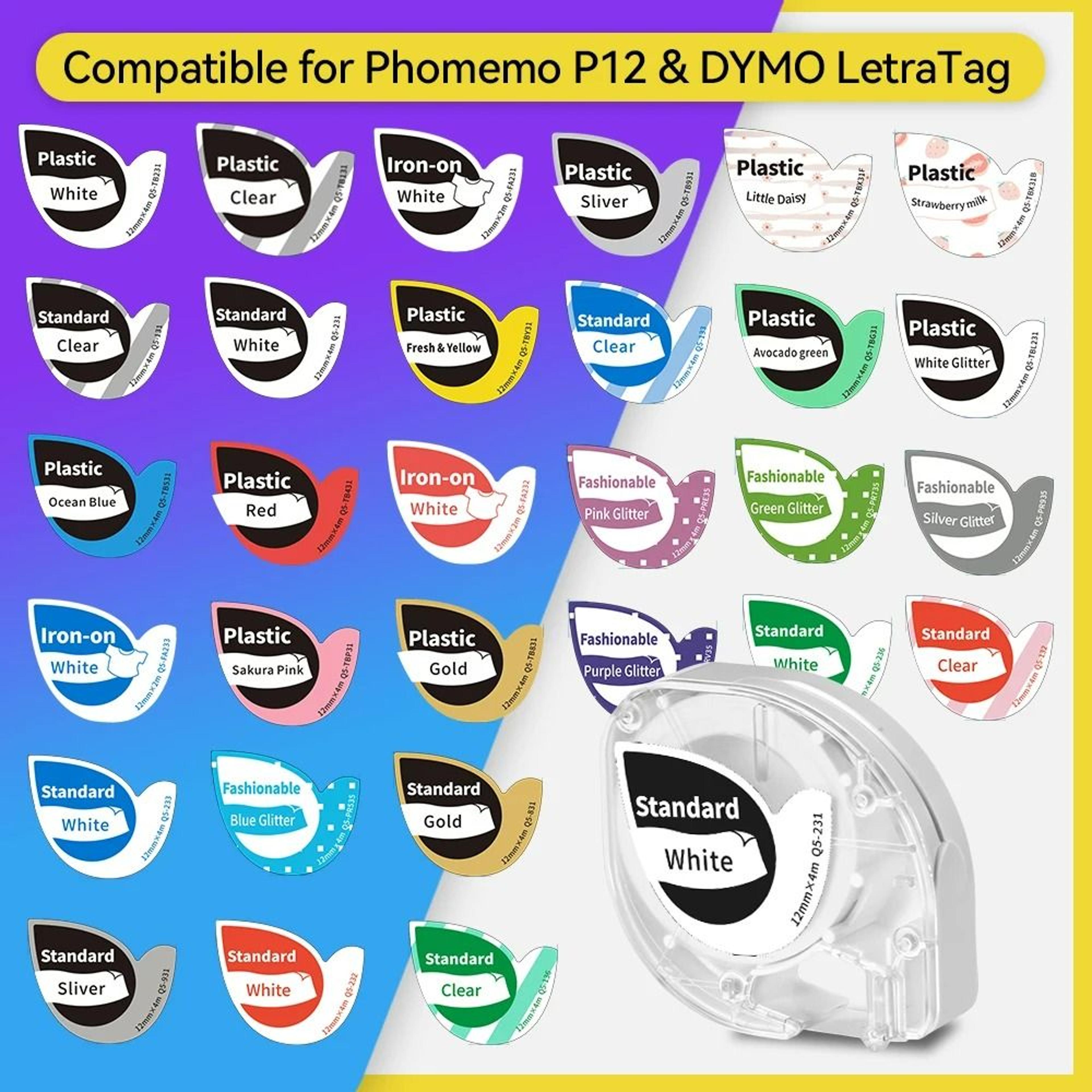 fabricmark p12 heat resistant label tape