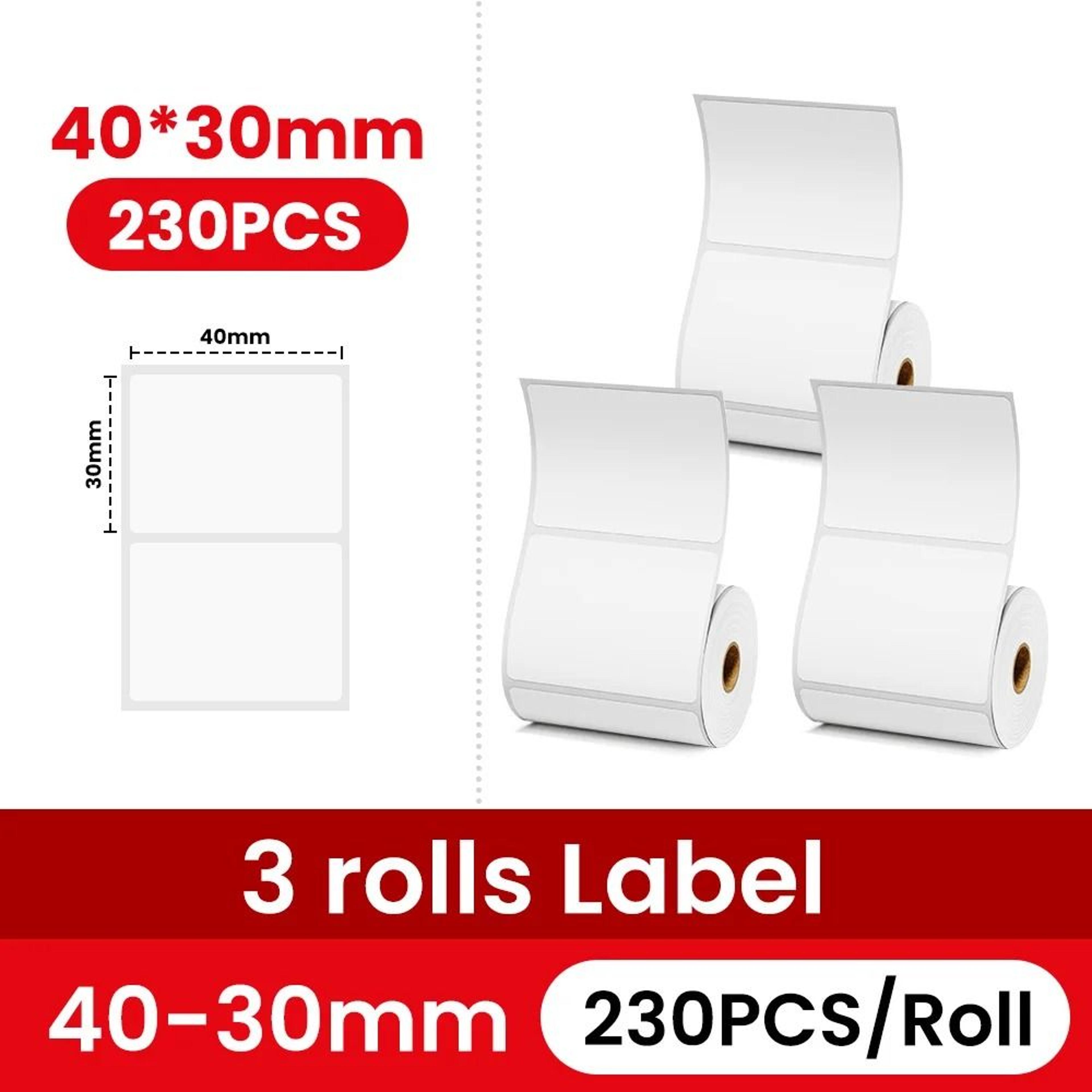 phomemo clear thermal sticker labels 3 rolls