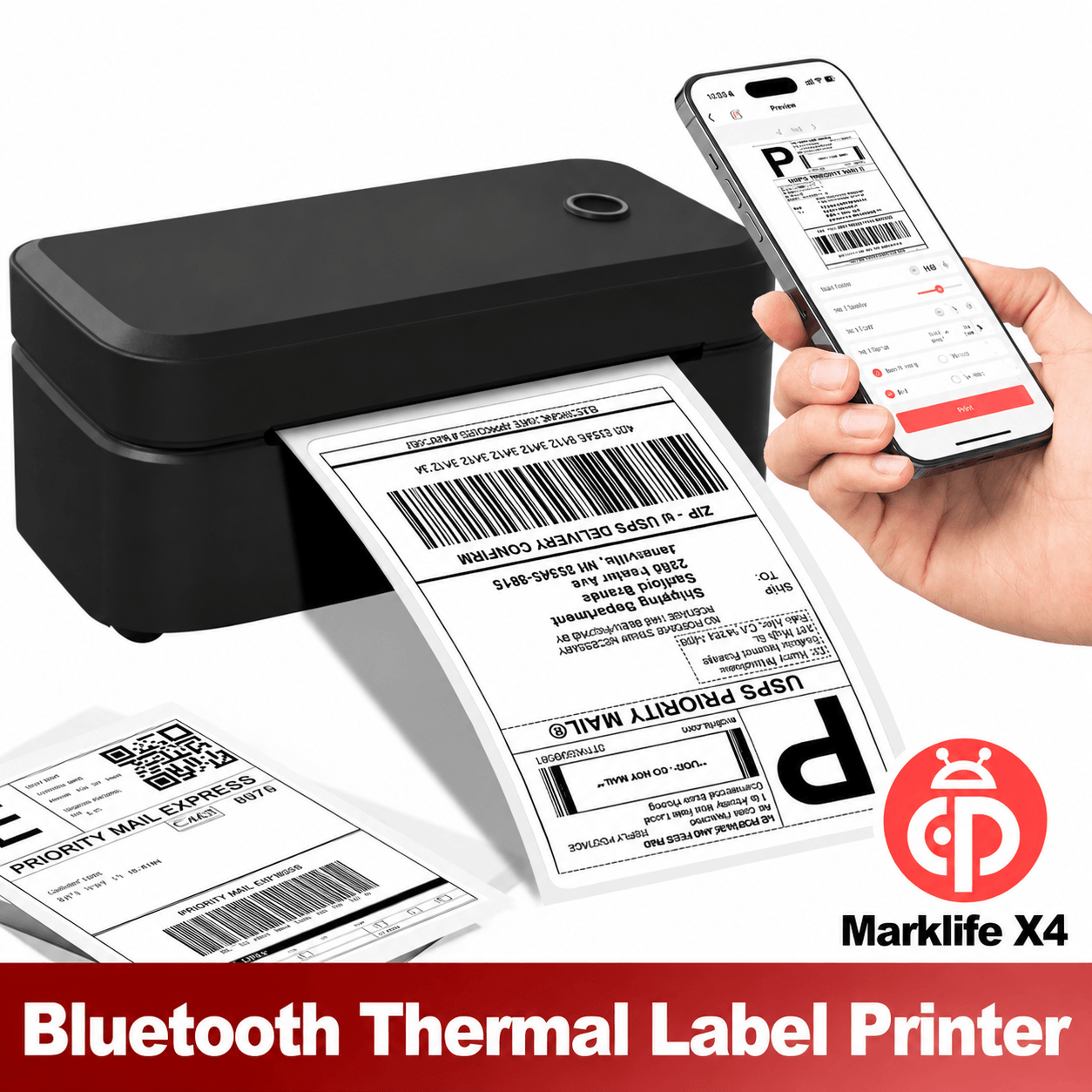 marklife x4 bluetooth shipping label printer