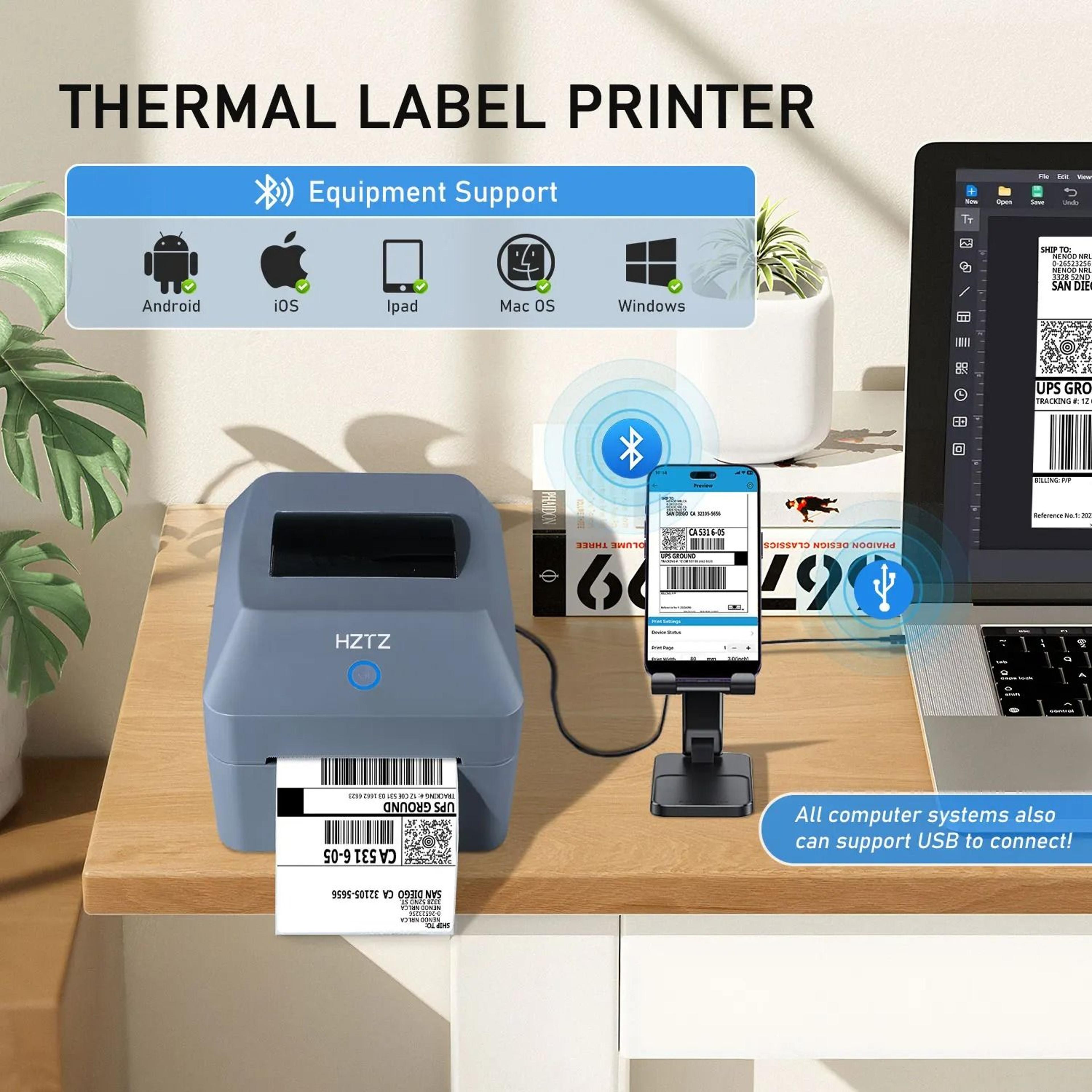 t40 thermal shipping label printer
