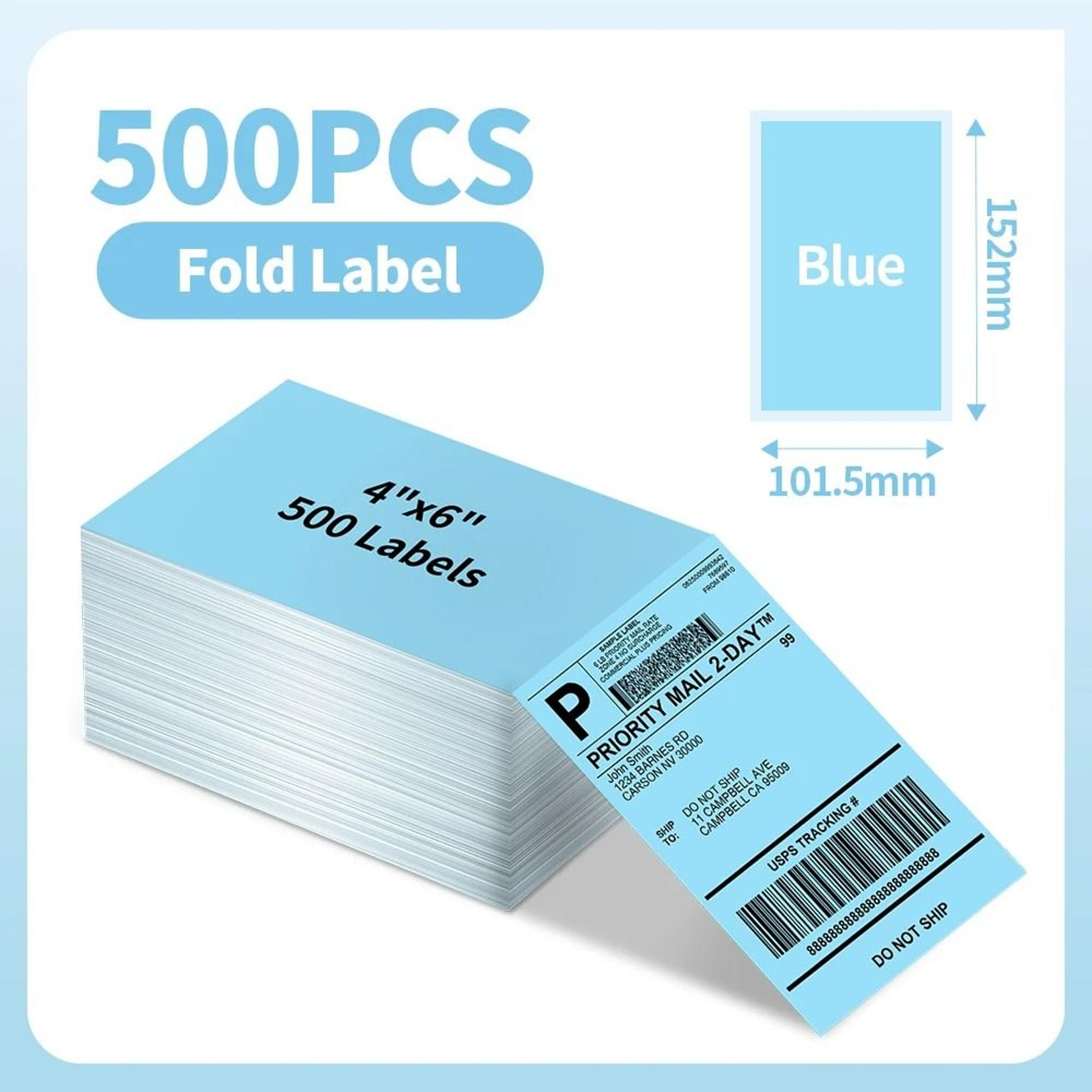 Phomemo FanFold Thermal Shipping Labels 4x6 Inches 12