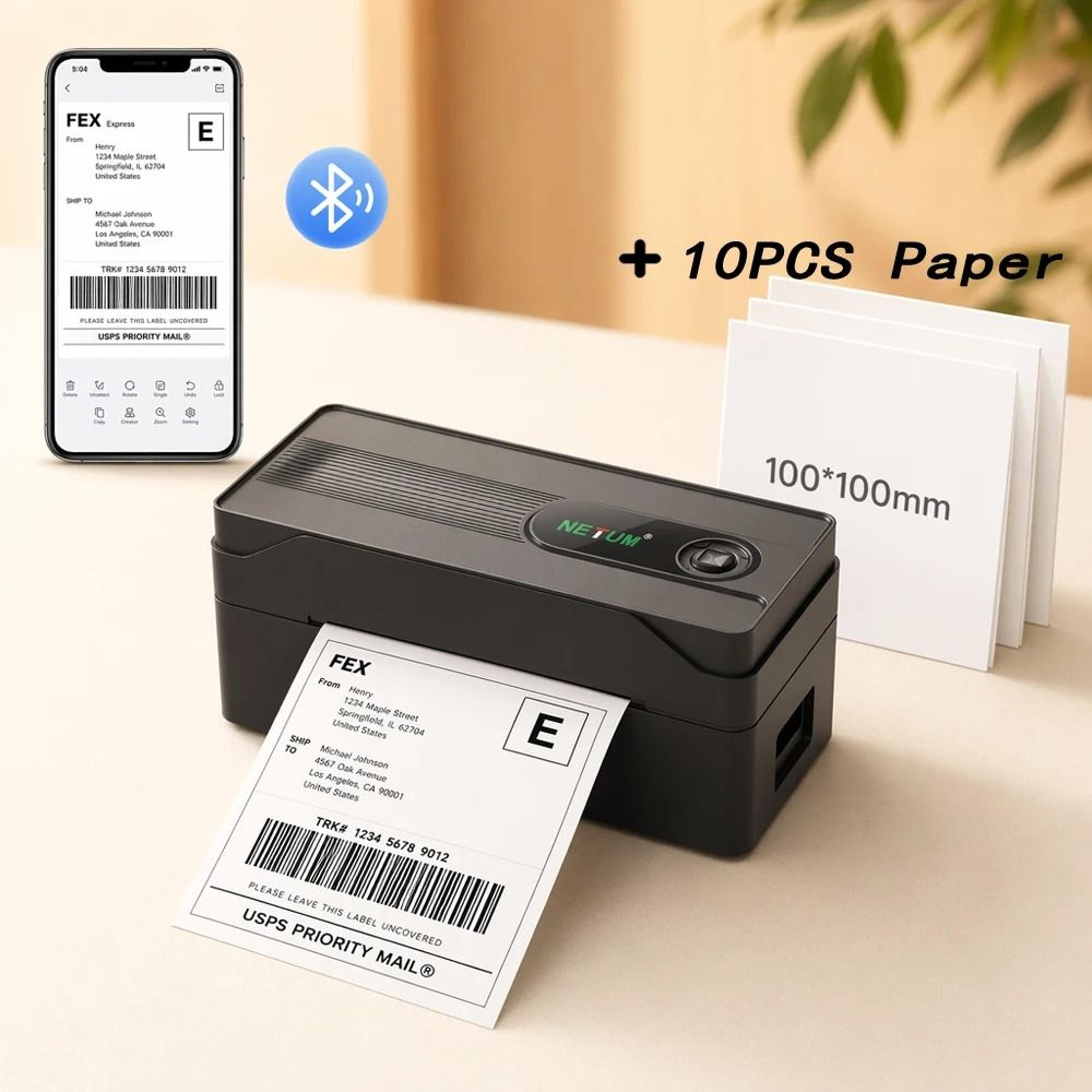shipmate 4x6 bluetooth thermal shipping label printer