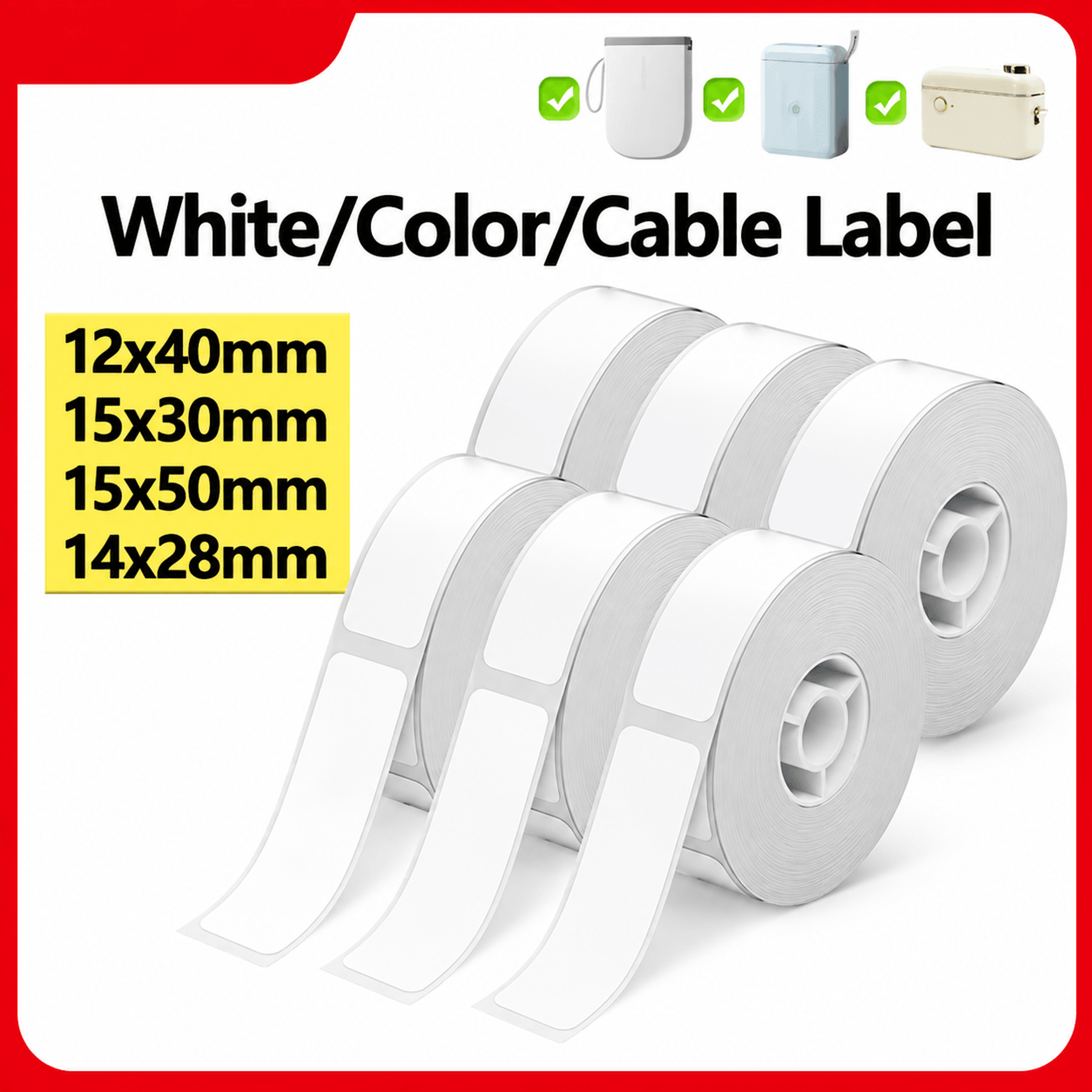 niimbot d11 d110 colorful waterproof label tape