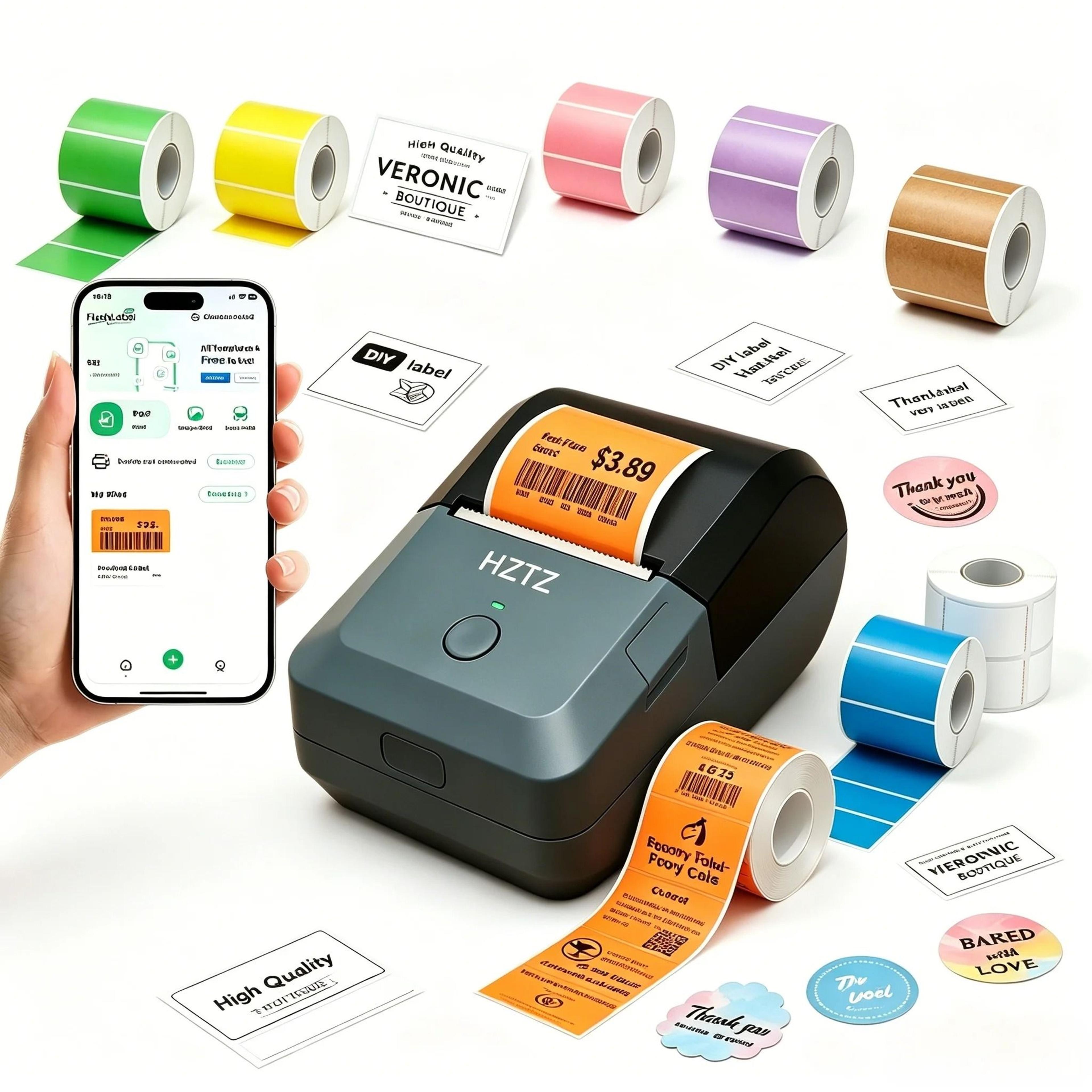 colortag bluetooth thermal sticker printer