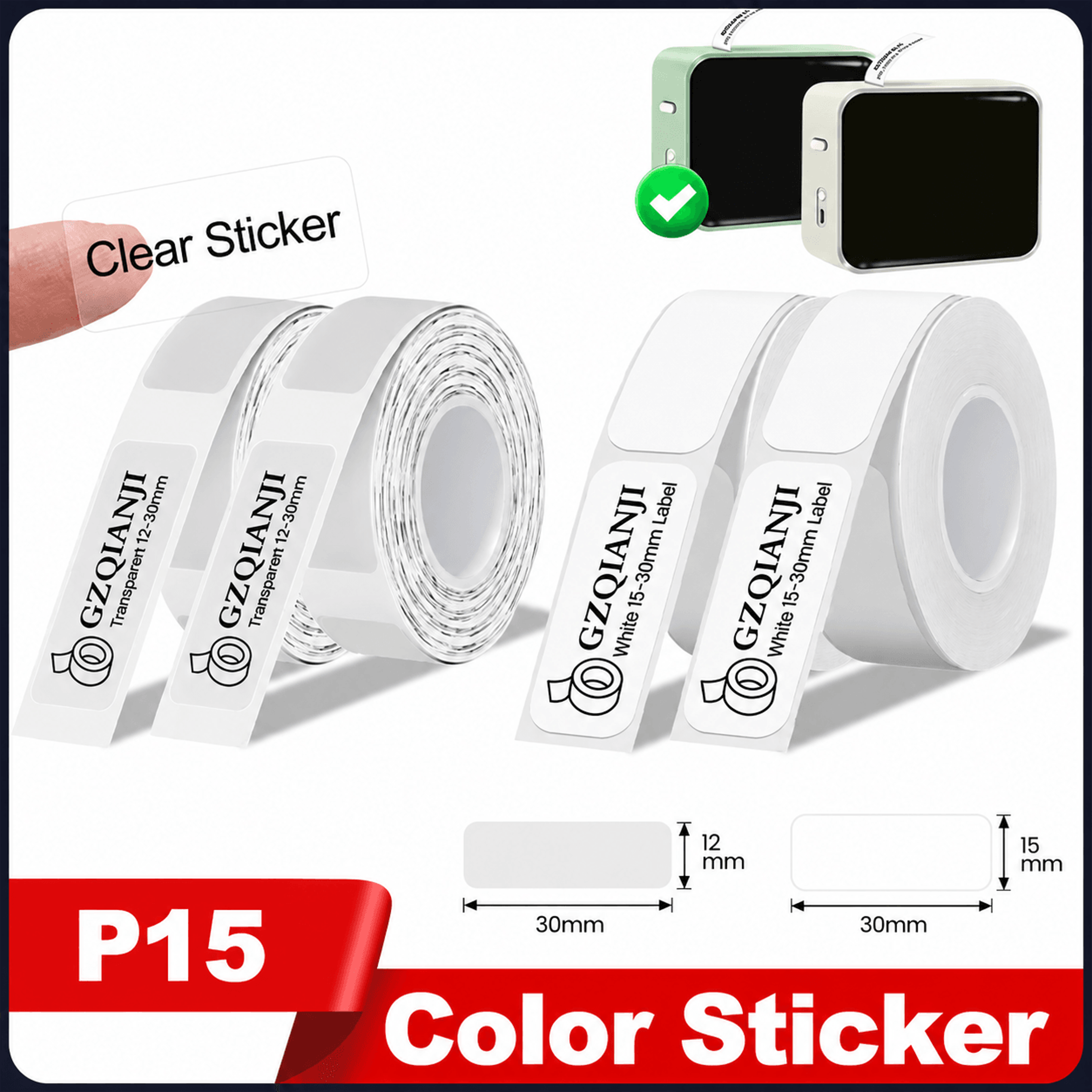 p15 compact bluetooth label printer