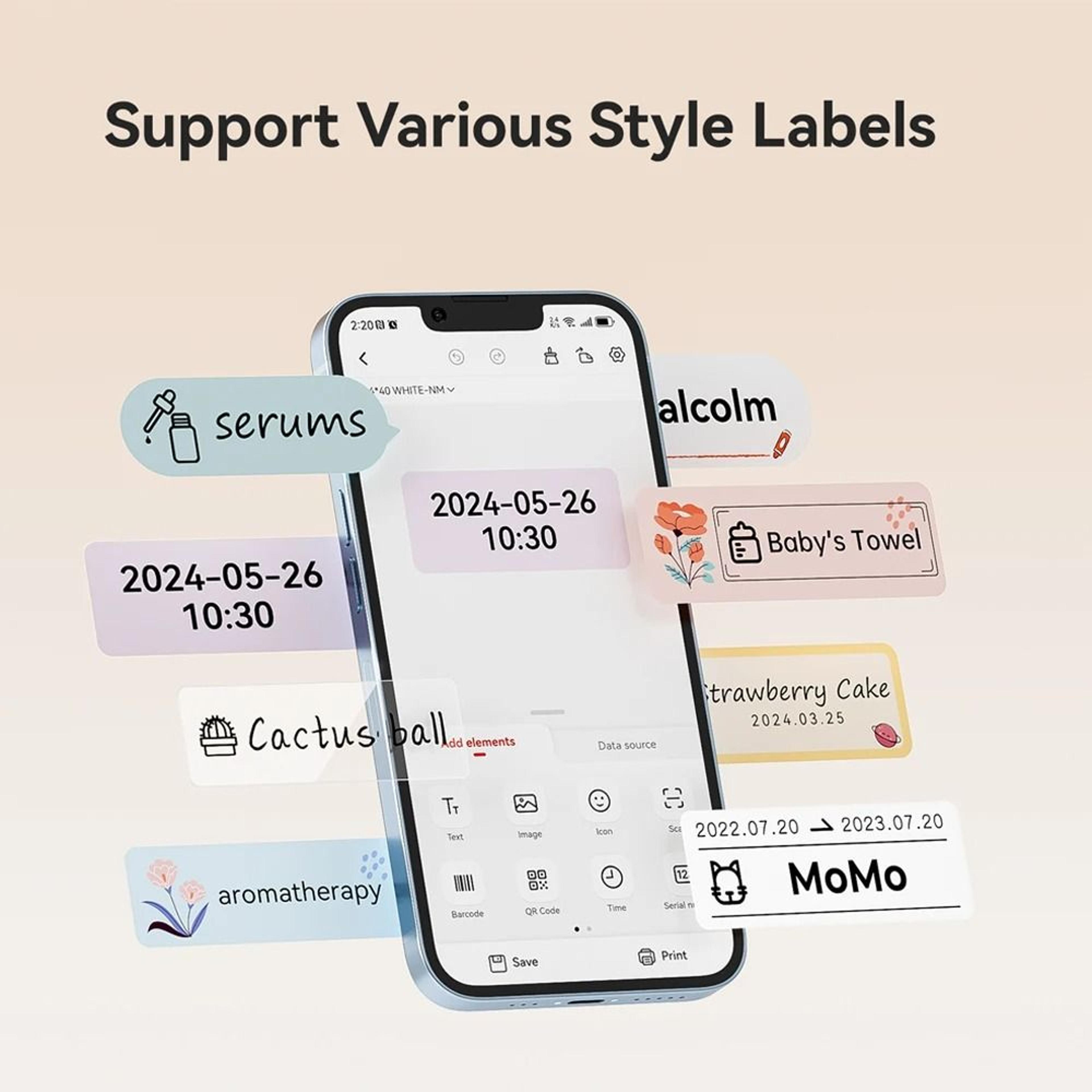 niimbot d11 d110 wireless mini label printer