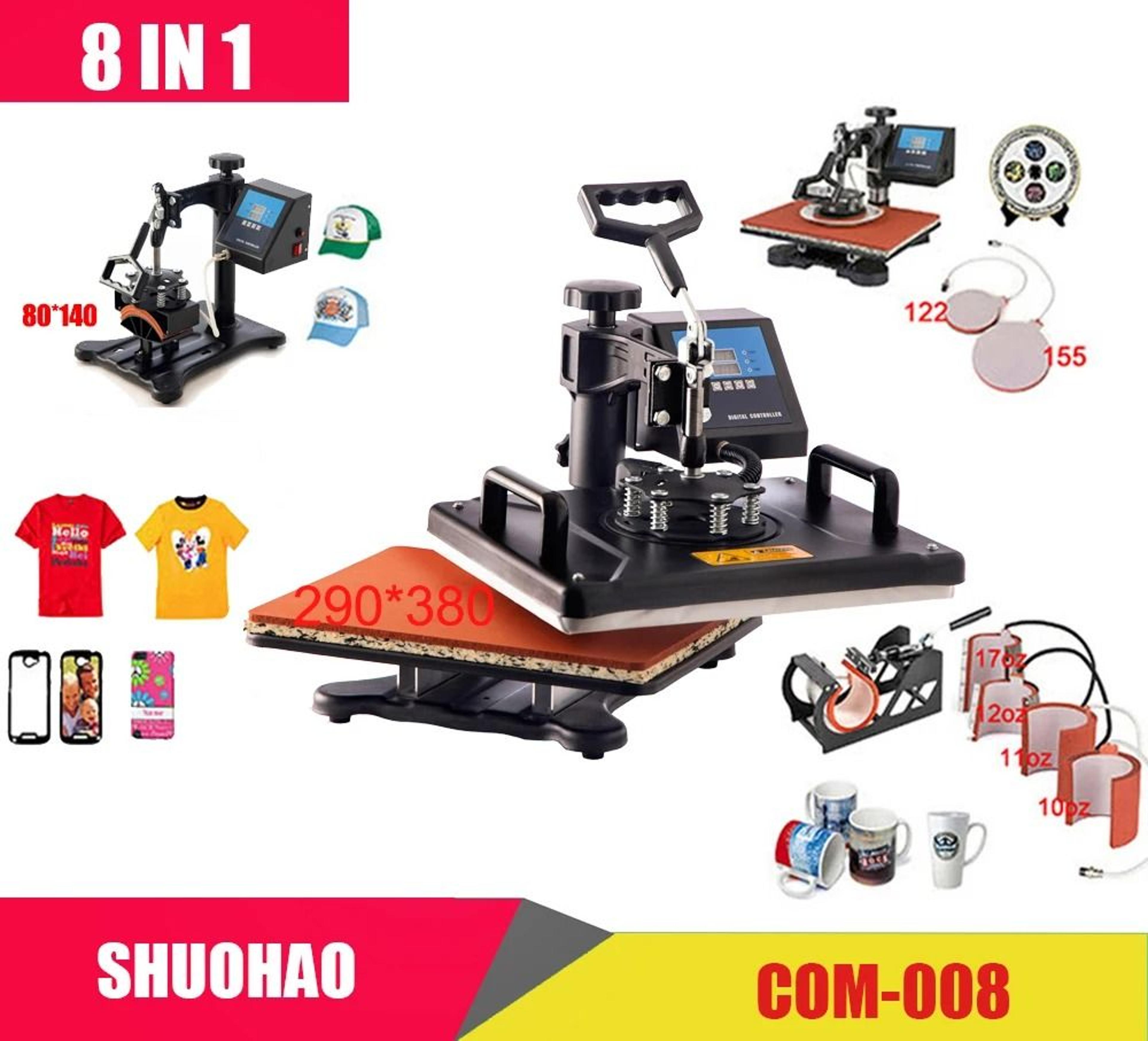 8 in 1 multifunctional sublimation heat press machine