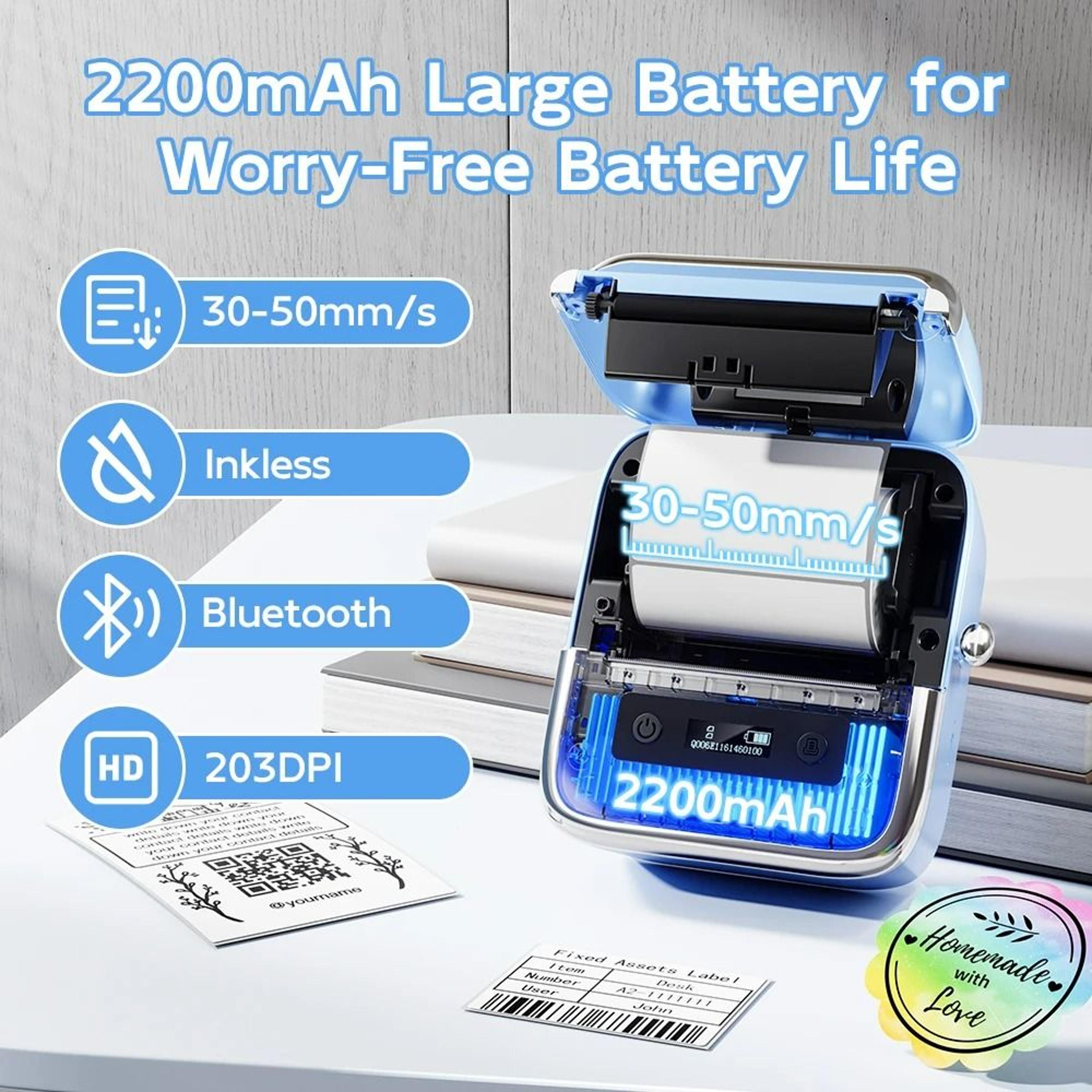 Phomemo M250 Wireless Bluetooth Label Printer 2