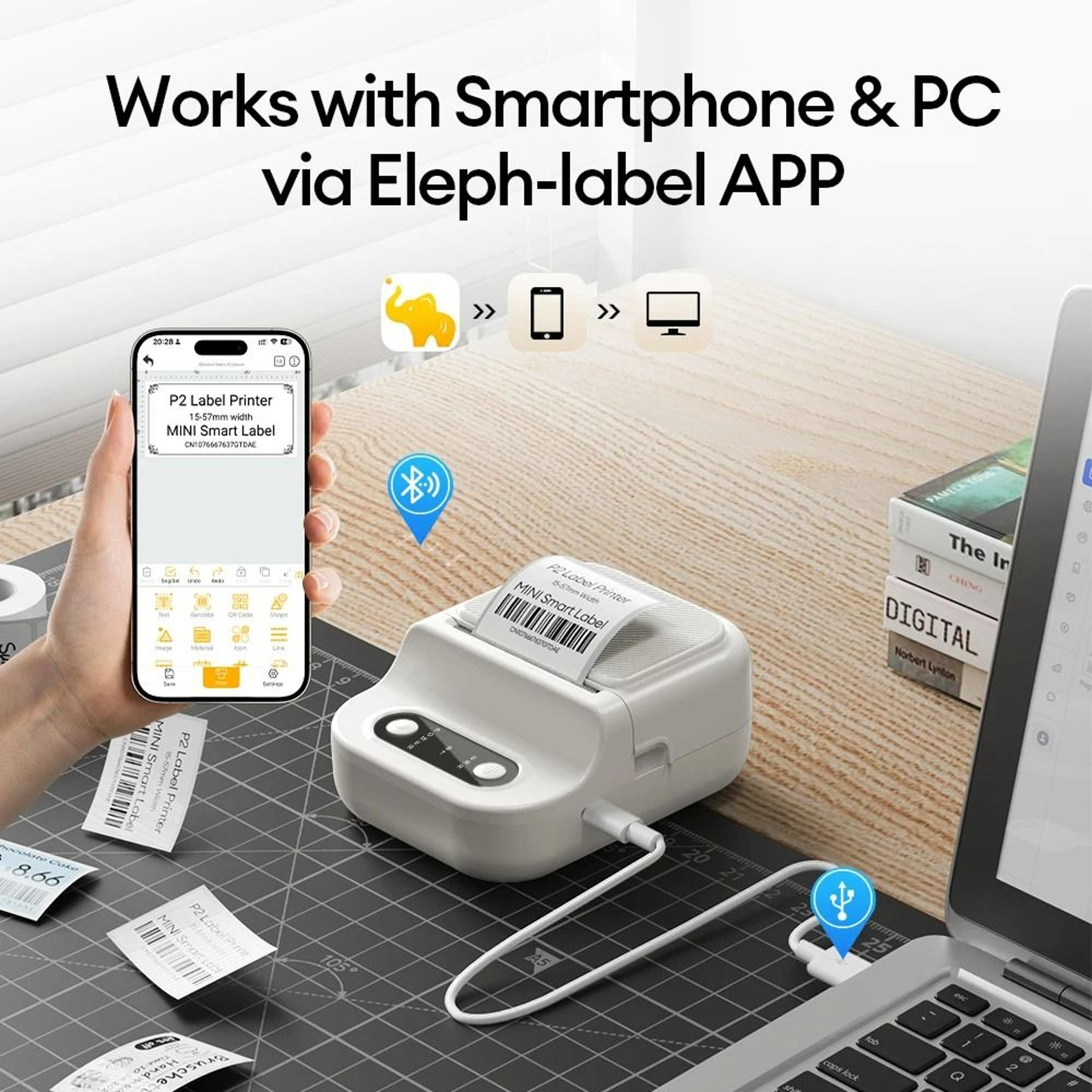 Mini Portable Inkless Label Printer 2