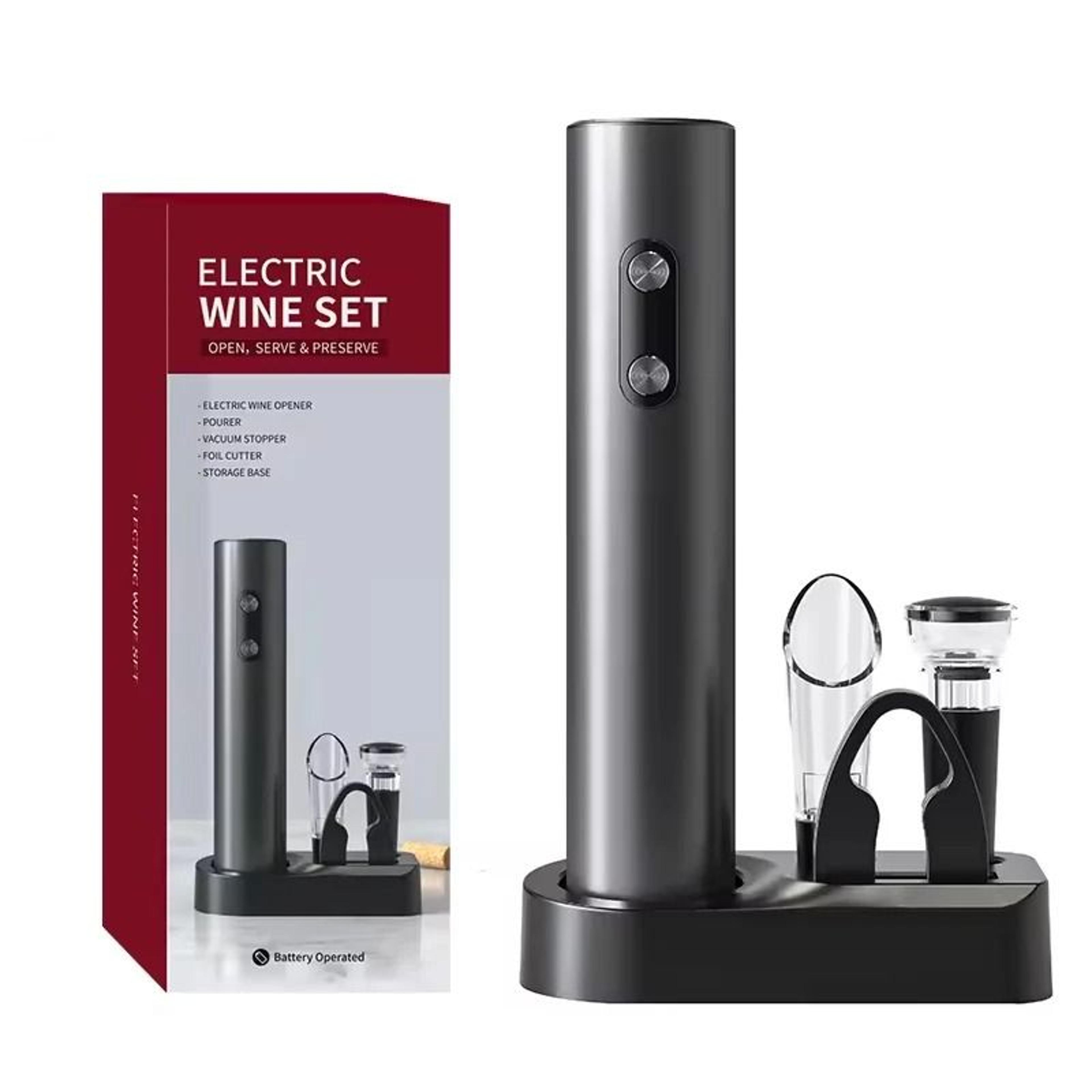 automatic electric wine opener set