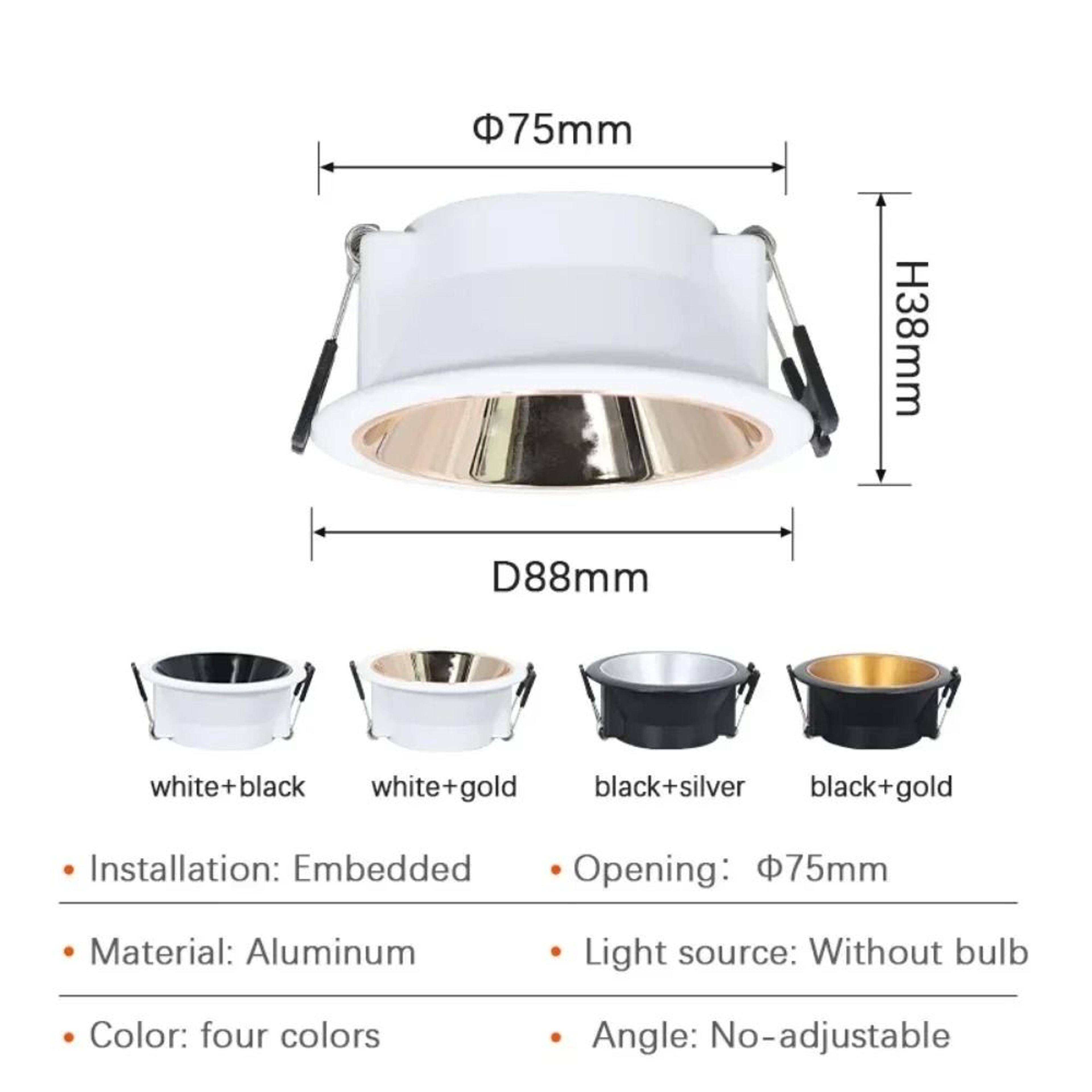 Round Recessed Ceiling Spotlight Fixture 4