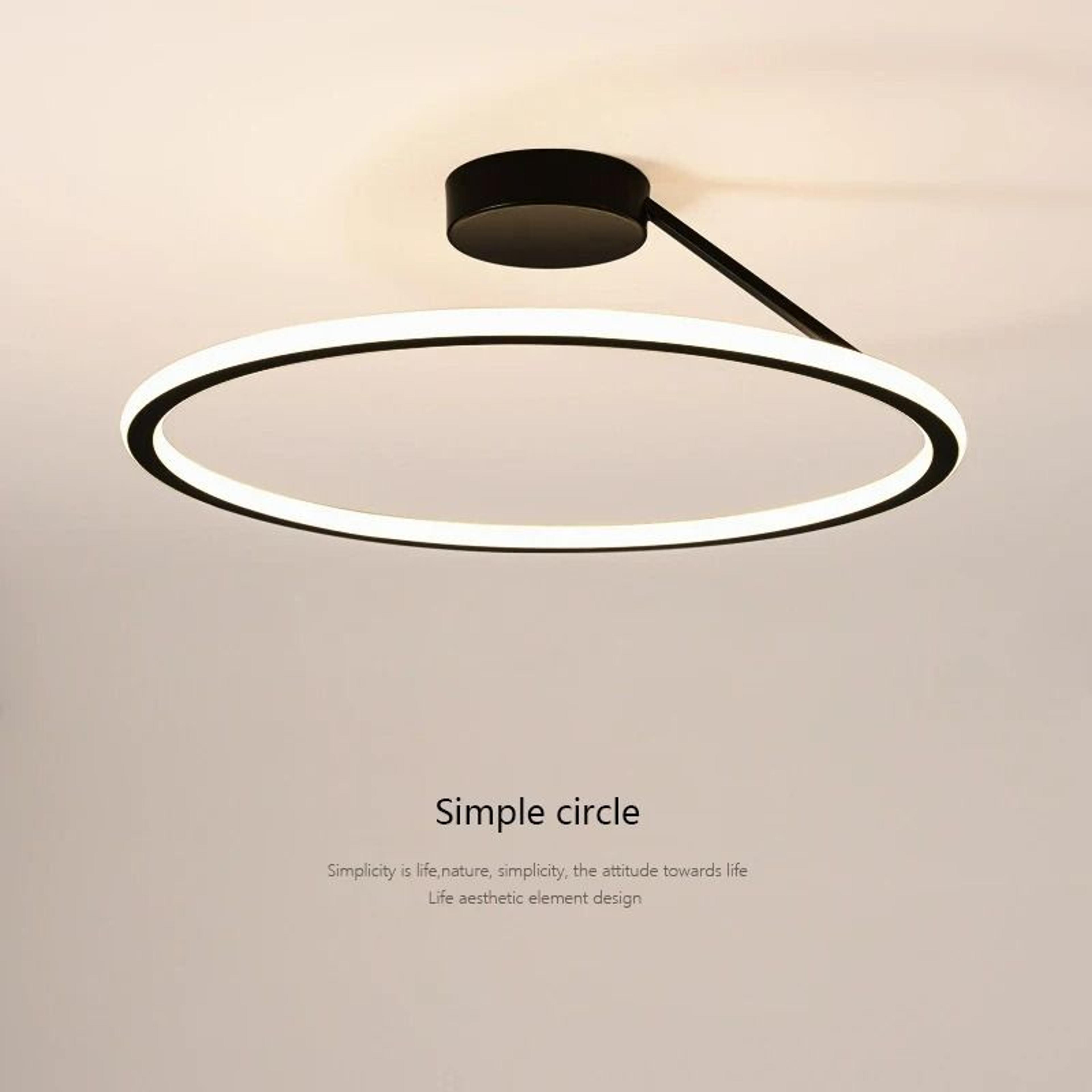 modern dimmable led ring ceiling chandelier
